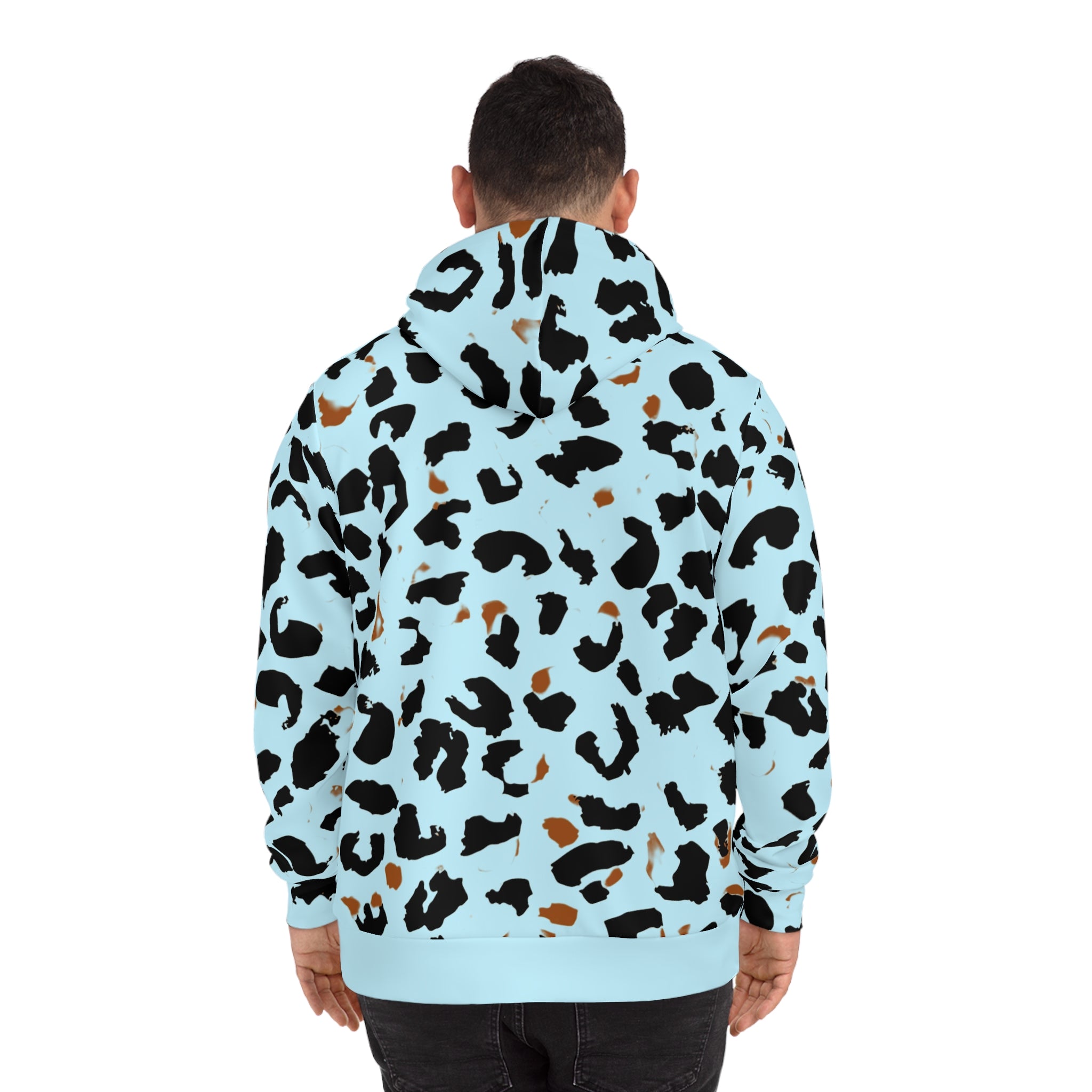Fabled Fashion Blue Leopardskin Unisex Hoodie (AOP)