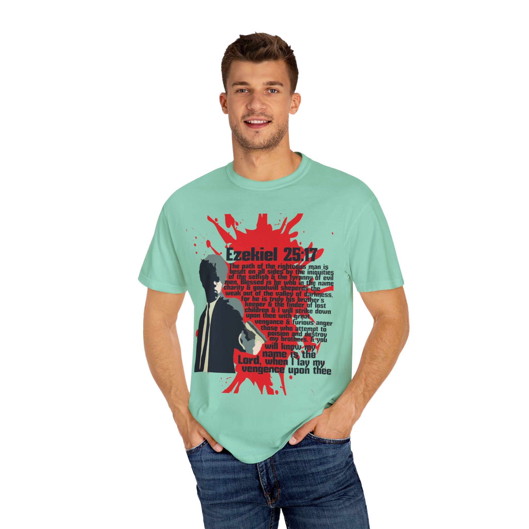 Pulp Fiction inspired Ezekiel 25:17 Unisex Garment-Dyed T-shirt