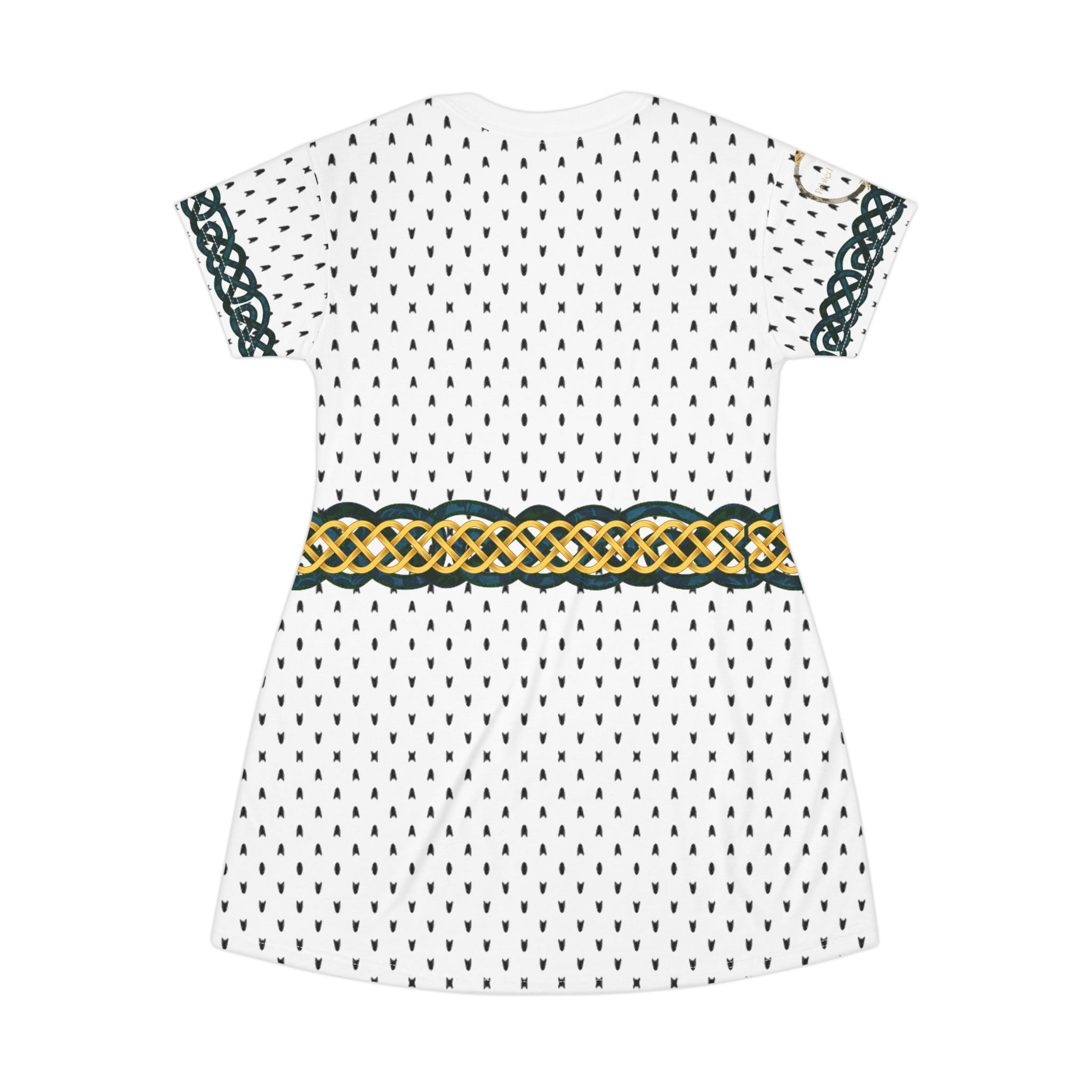 Fabled Fashion Celtic knot Ermine Medieval fashion All Over Print T-Shirt Dress