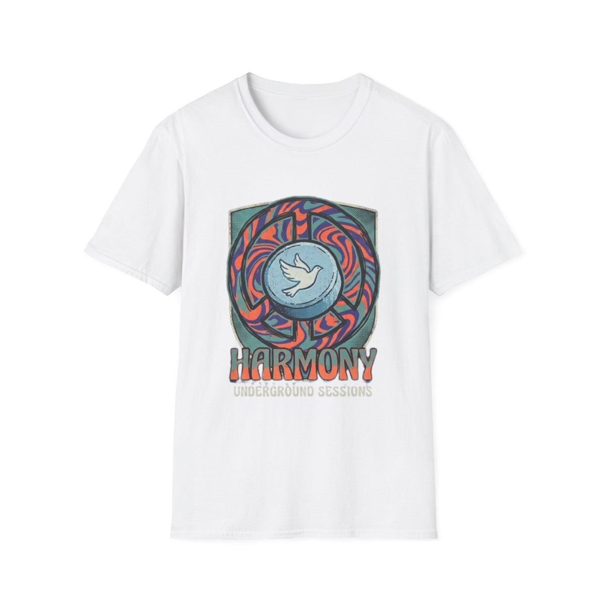 Retro Mandala Dove T-Shirt — 90s Raver Peace Tee