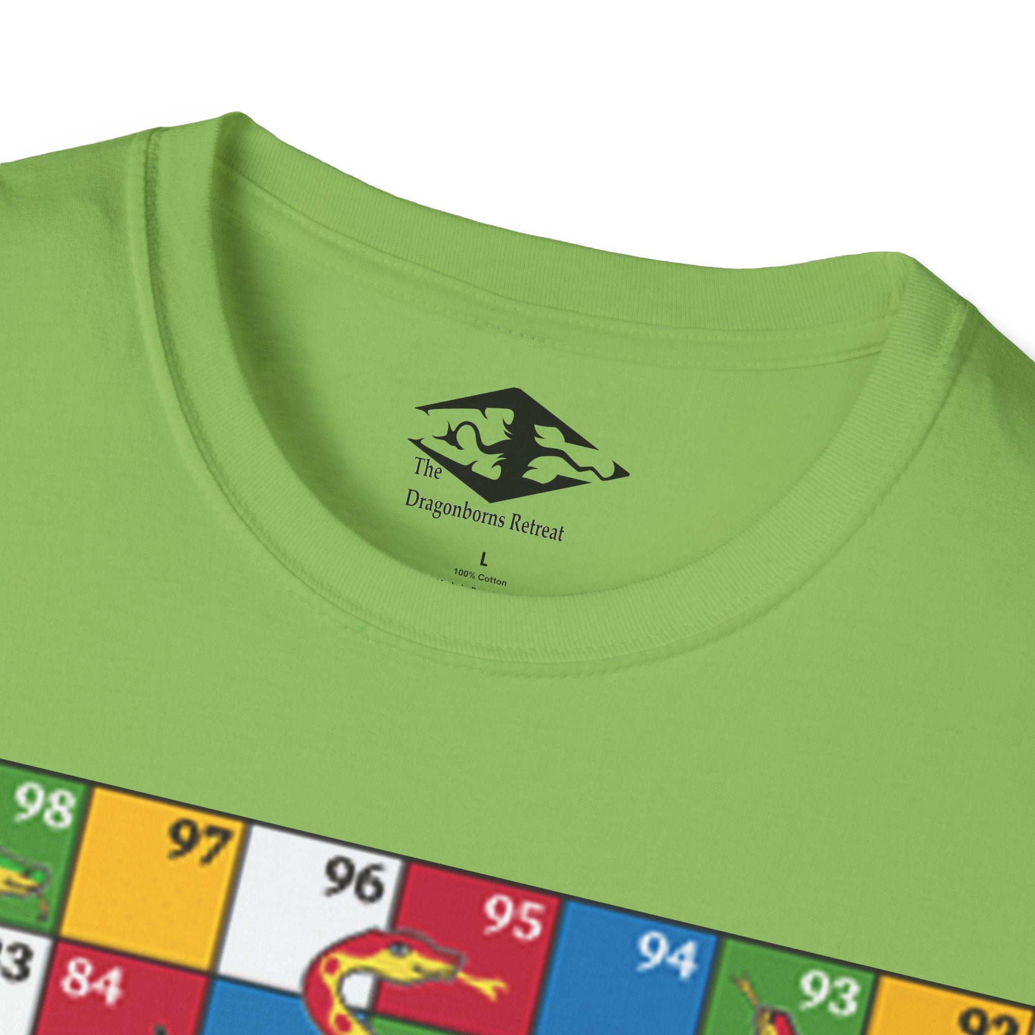 Travel Snakes and Ladders Board Unisex Softstyle T-Shirt (pieces not included)