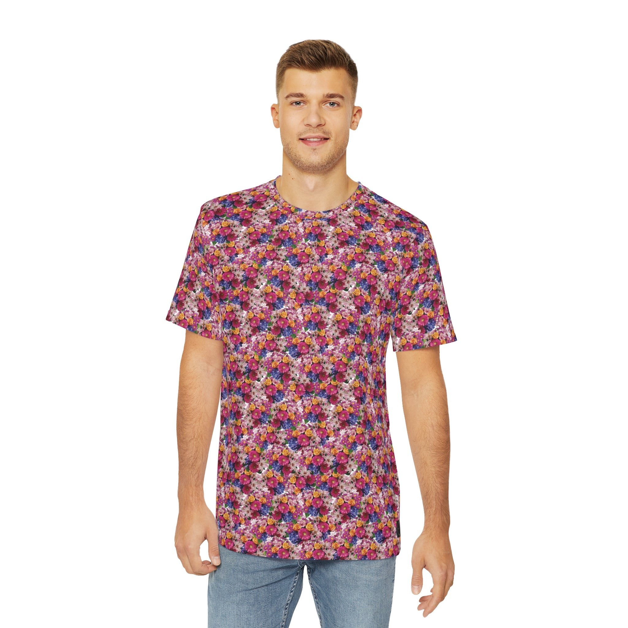 Fabled Fashion Flowerprint series multicolour Men's Polyester Tee (AOP)