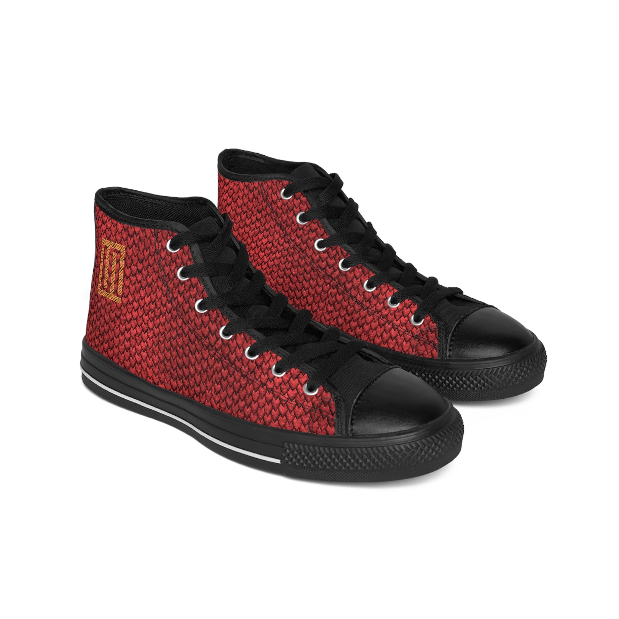 Fabled Fashion Red Dragon skin Women's Classic Sneakers