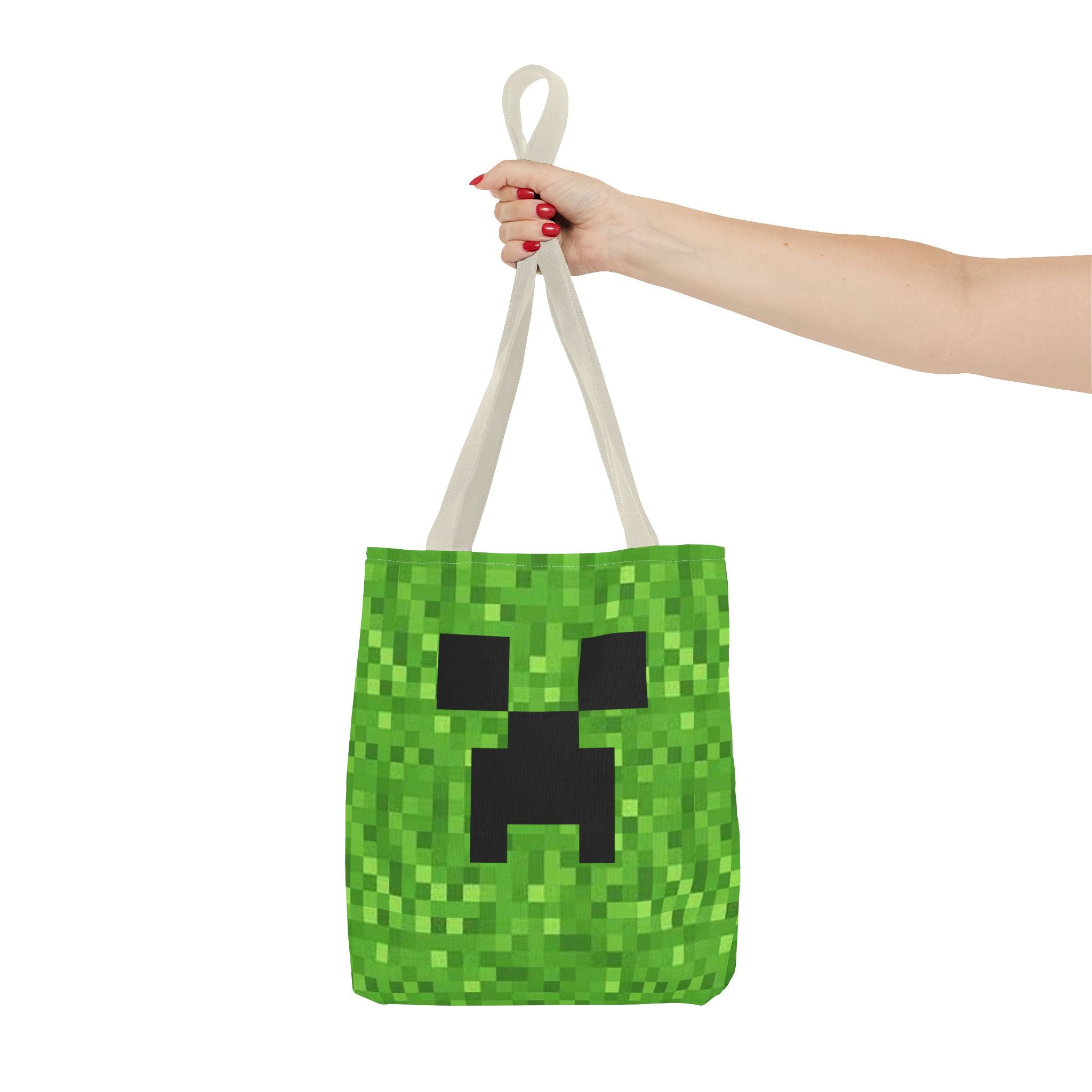 Minecraft Creeper inspired Tote Bag (AOP) Perfect for  Halloween