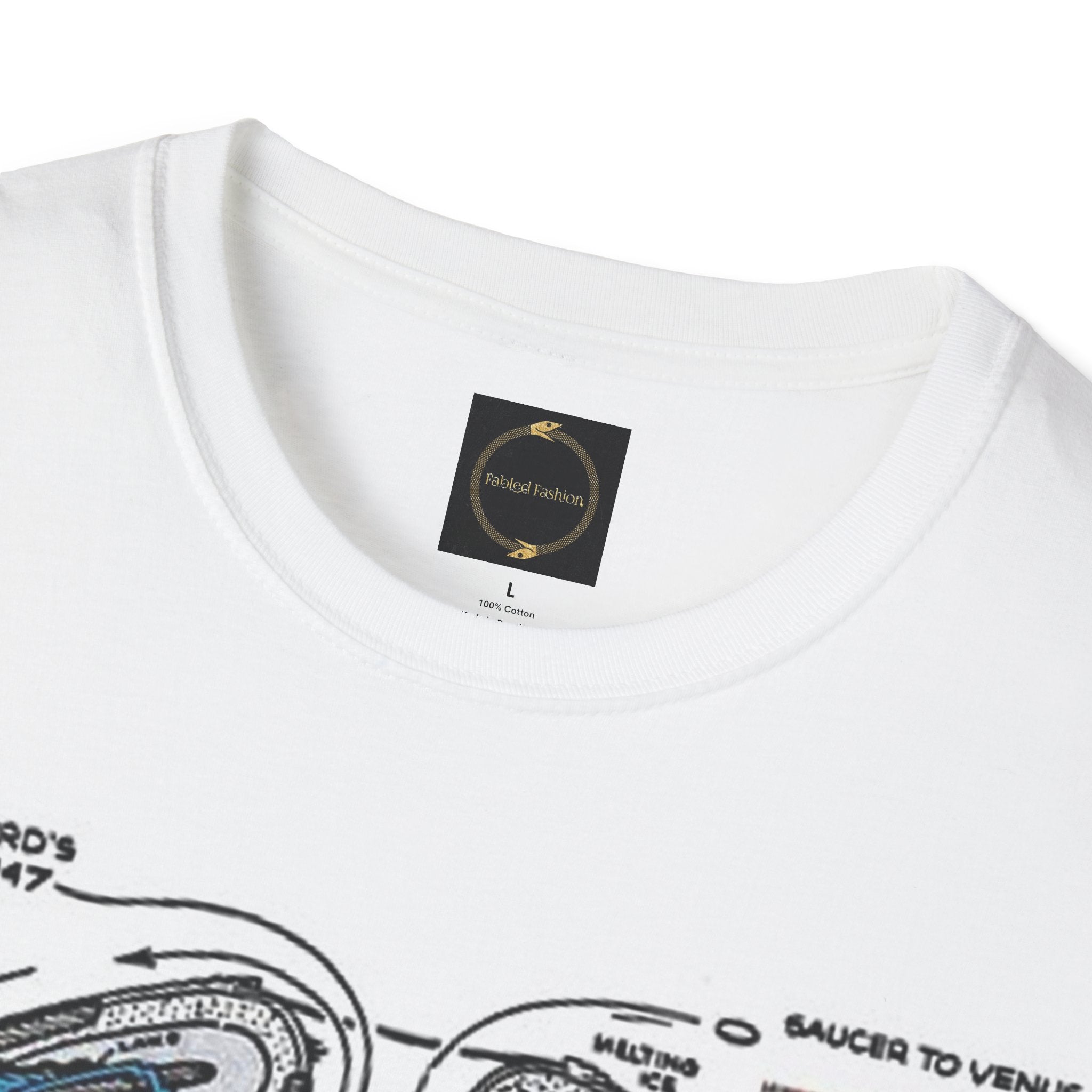Fabled Fashion Agharta map Hollow Earth Unisex Softstyle T-Shirt