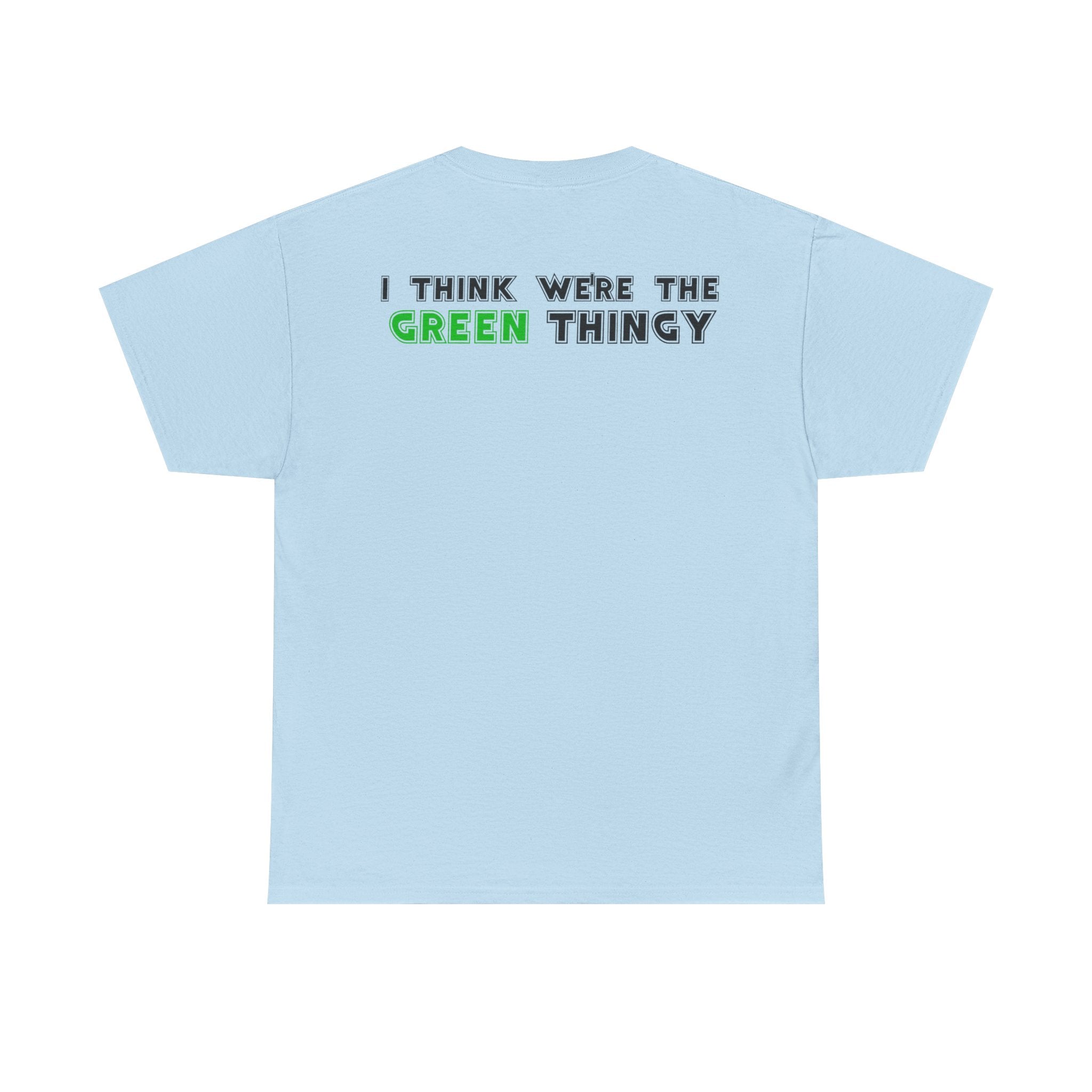 Red Thingy moving towards the Green thingy Funny Unisex Heavy Cotton Tee