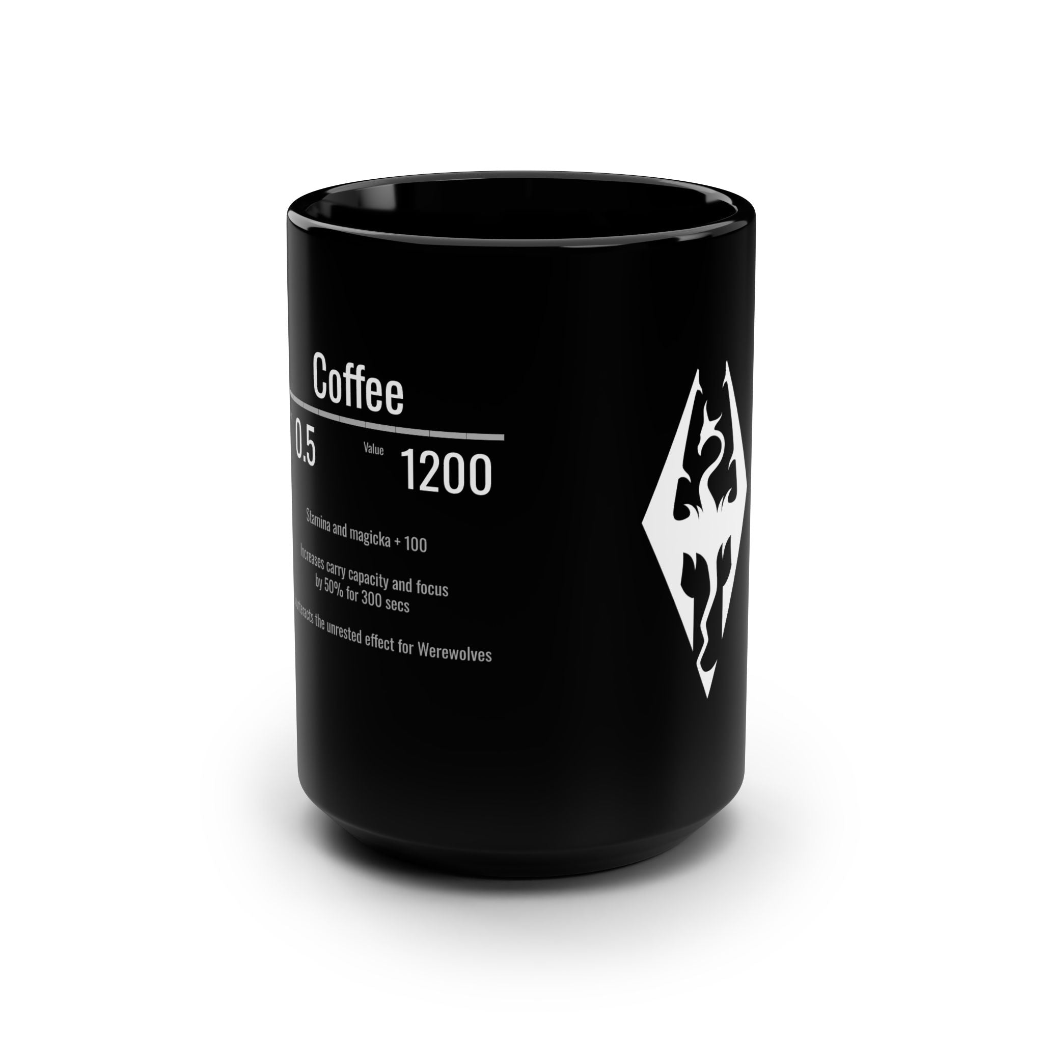 Dragonborn Coffee Black Mug, 15oz