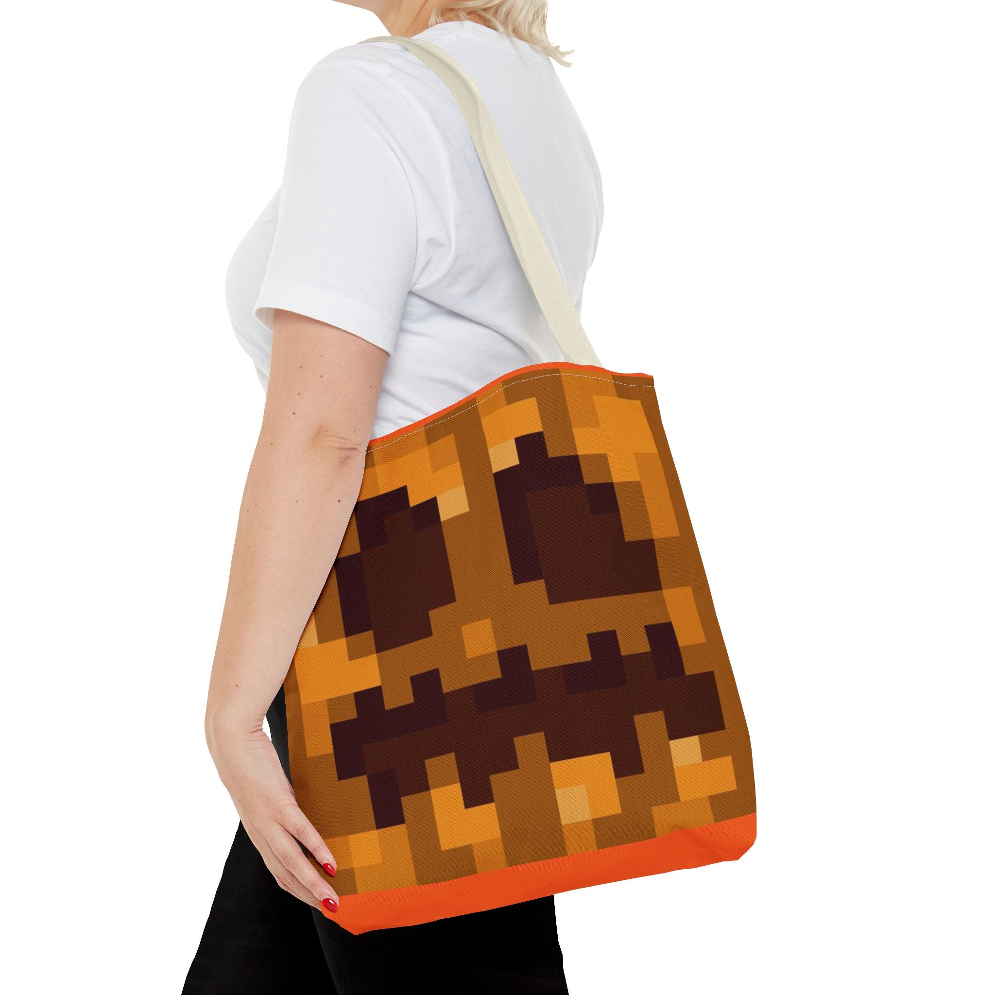 Minecraft Jack O Lantern inspired pumpkin Tote Bag (AOP) Perfect for  Halloween