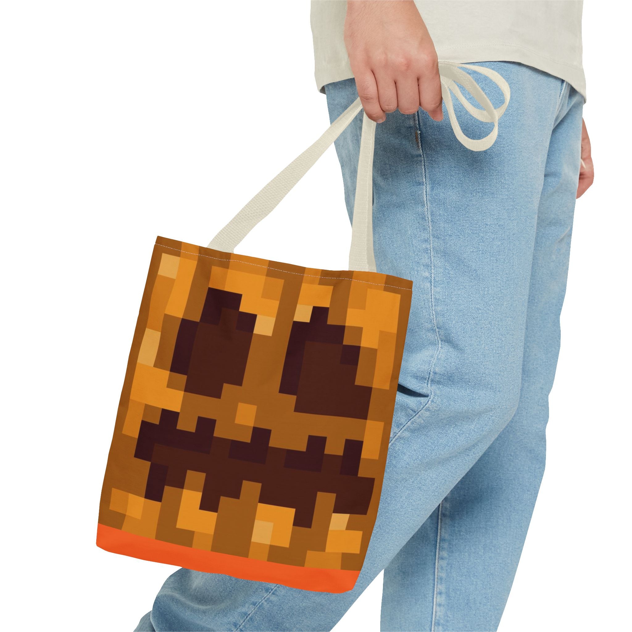 Minecraft Jack O Lantern inspired pumpkin Tote Bag (AOP) Perfect for  Halloween
