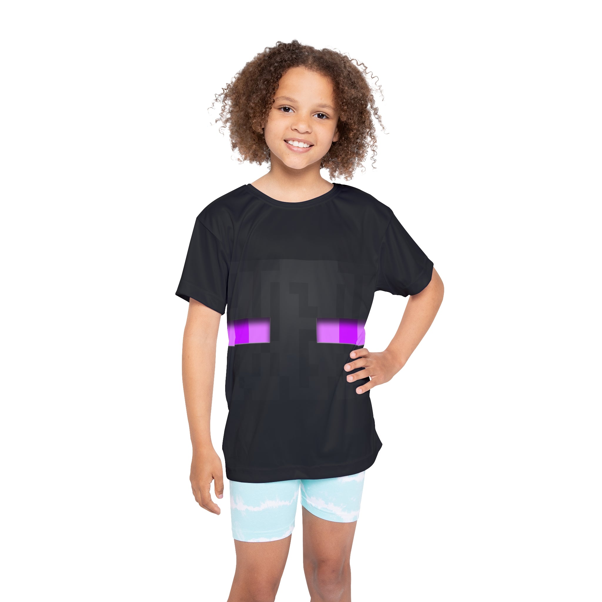 Minecraft Enderman inspired Kids Unisex Sports Jersey (AOP) perfect for Halloween