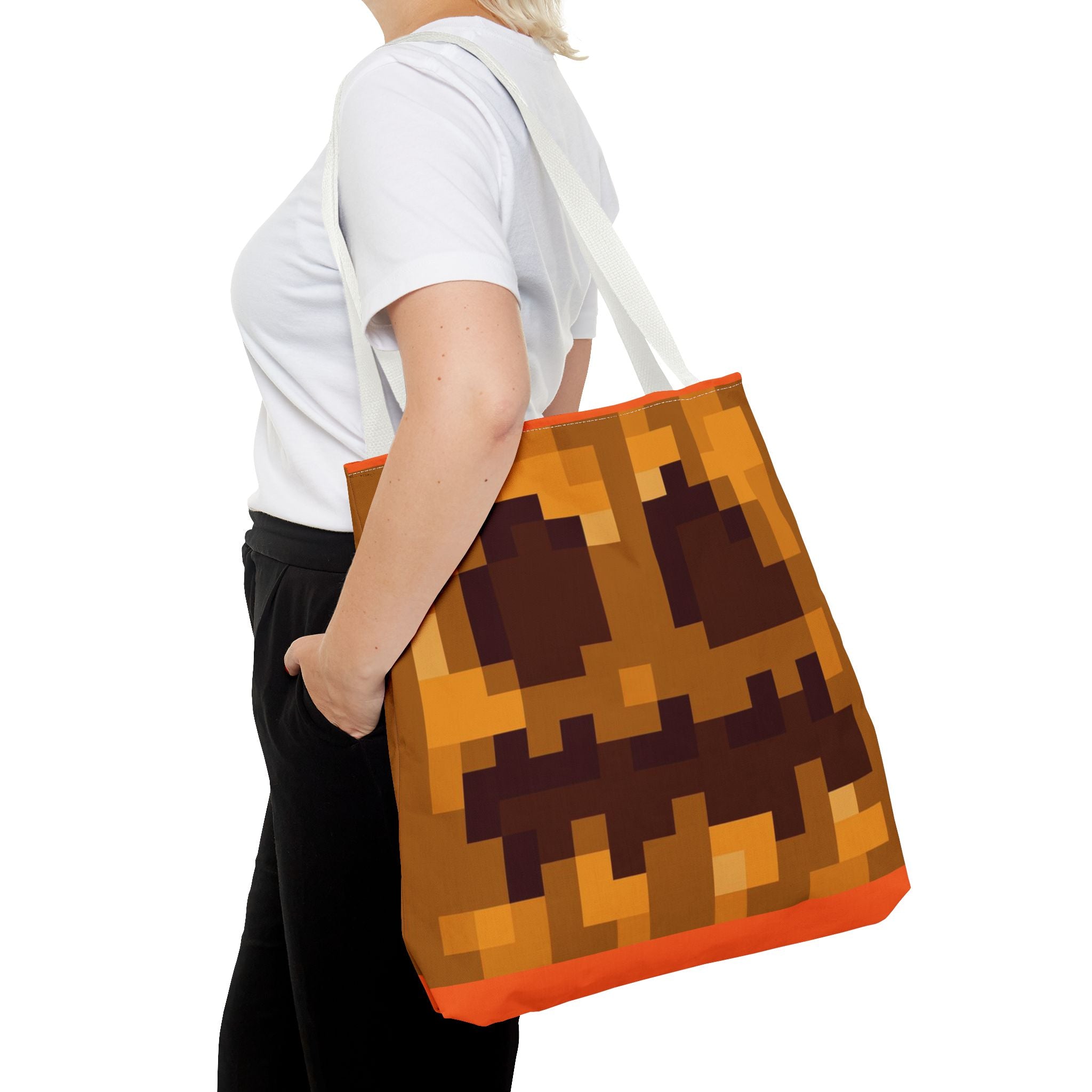 Minecraft Jack O Lantern inspired pumpkin Tote Bag (AOP) Perfect for  Halloween