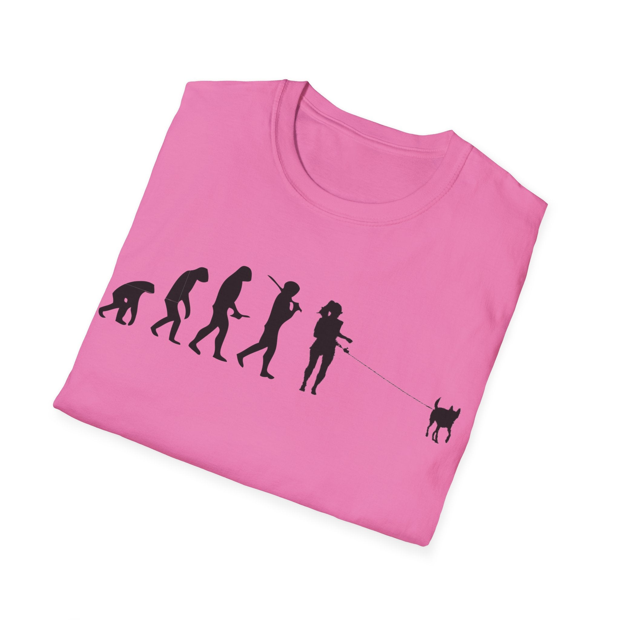 Dog walker evolution Unisex Softstyle T-Shirt