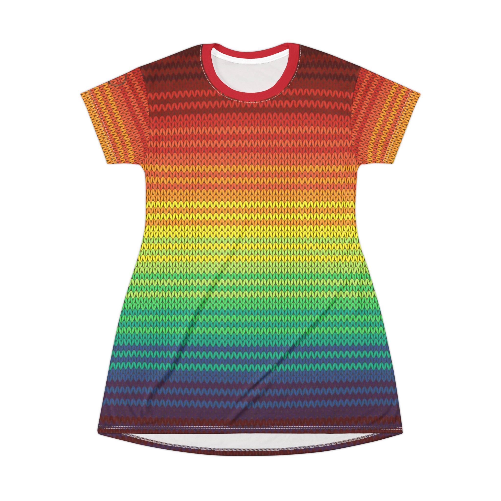 Fabled Fashion Mexican Poncho style All Over Print T-Shirt Dress