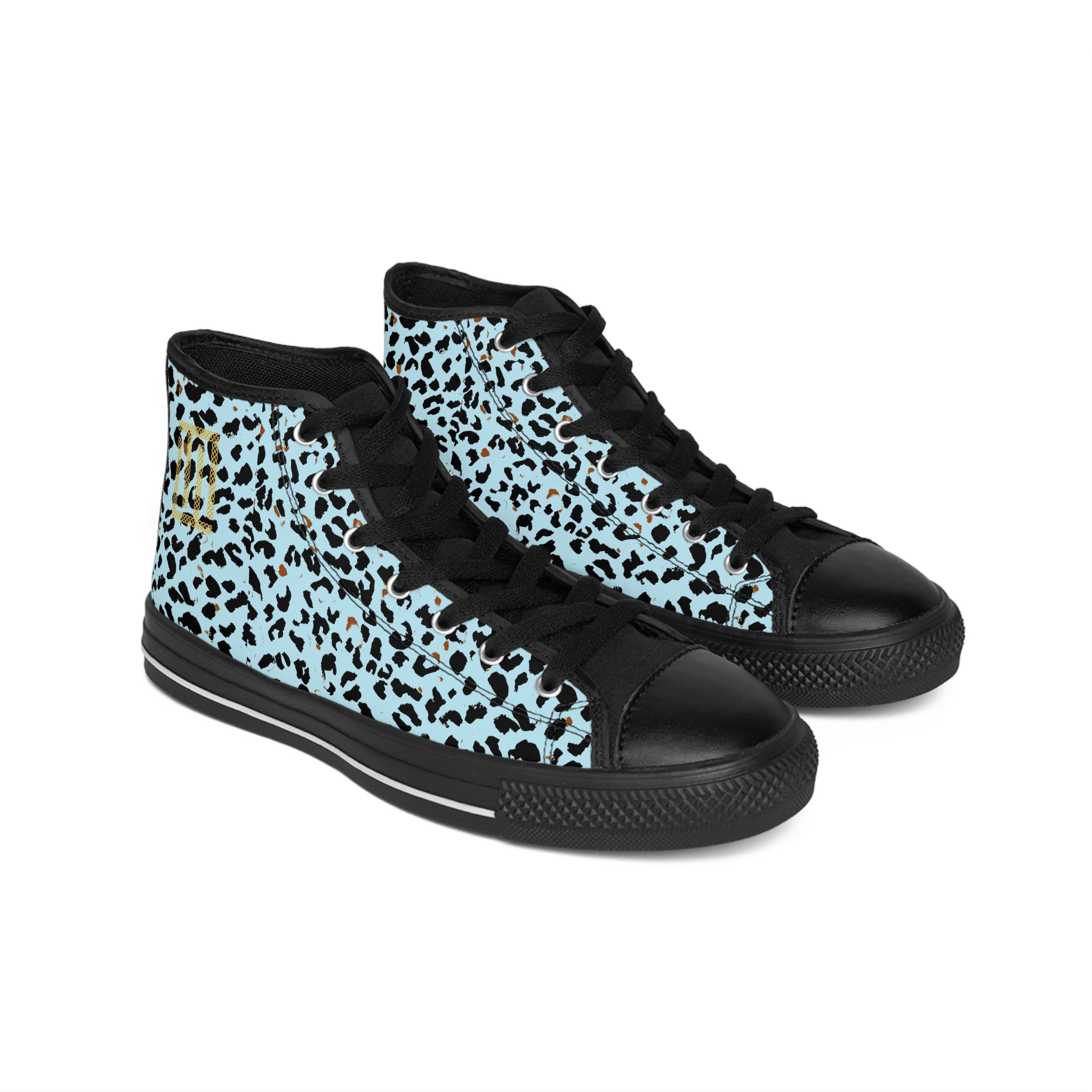 Fabled Fashion Blue Leopard print Women's Classic Sneakers