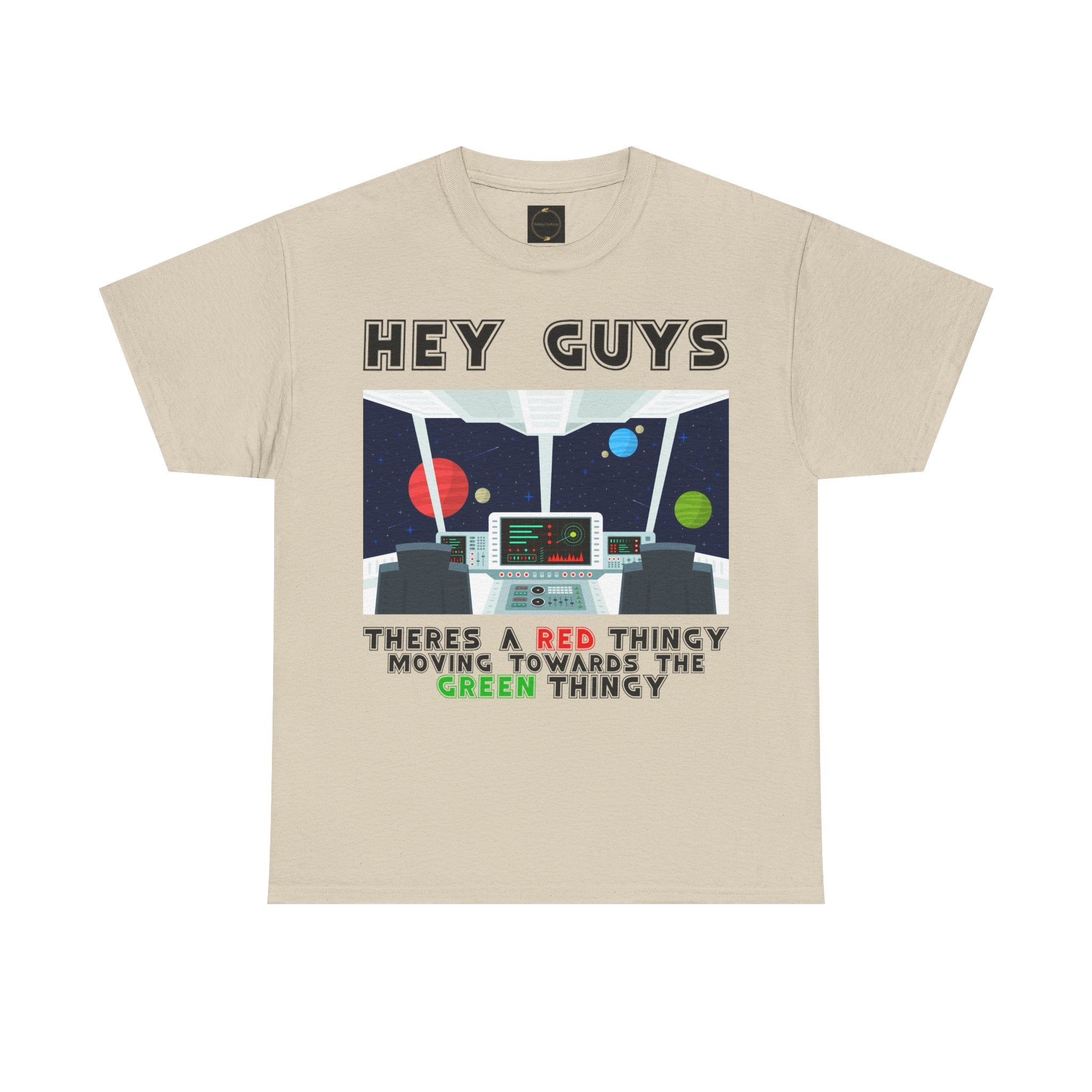 Red Thingy moving towards the Green thingy Funny Unisex Heavy Cotton Tee