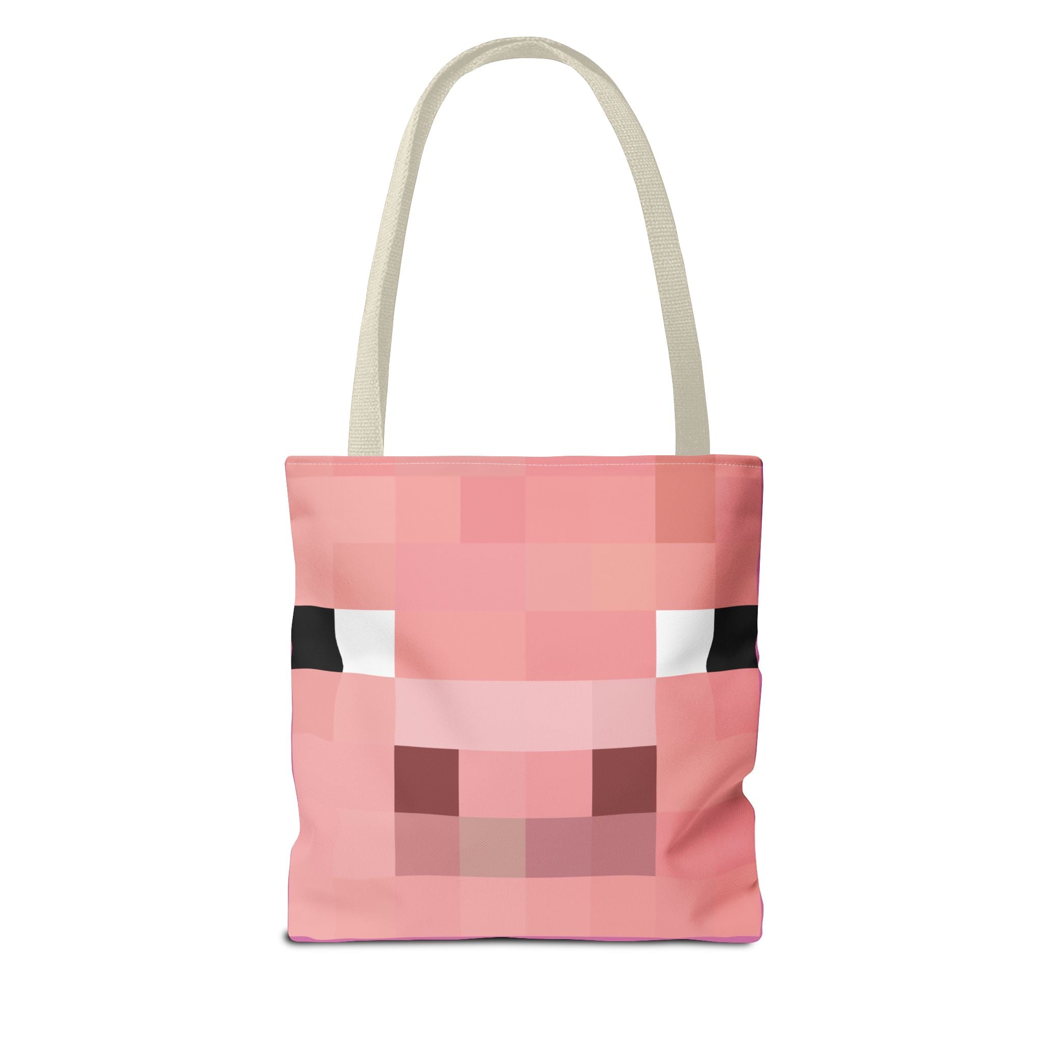 Minecraft inspired Pig Tote Bag (AOP) Perfect for  Halloween