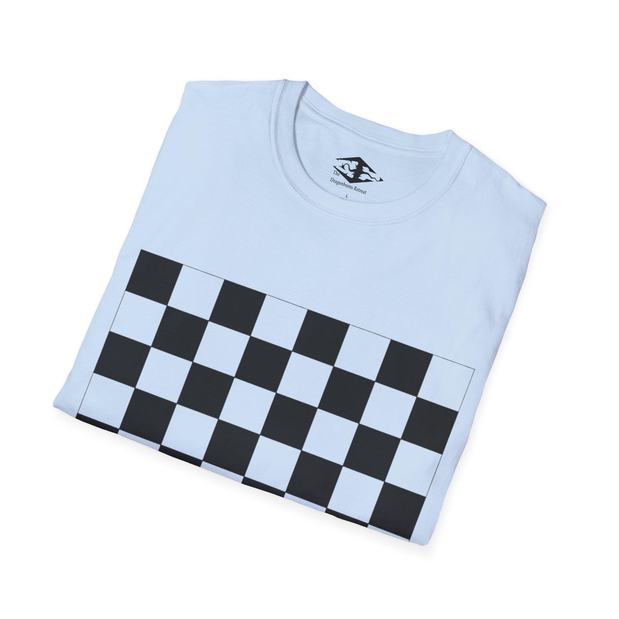 Travel Chess Board Unisex Softstyle T-Shirt (pieces not included)