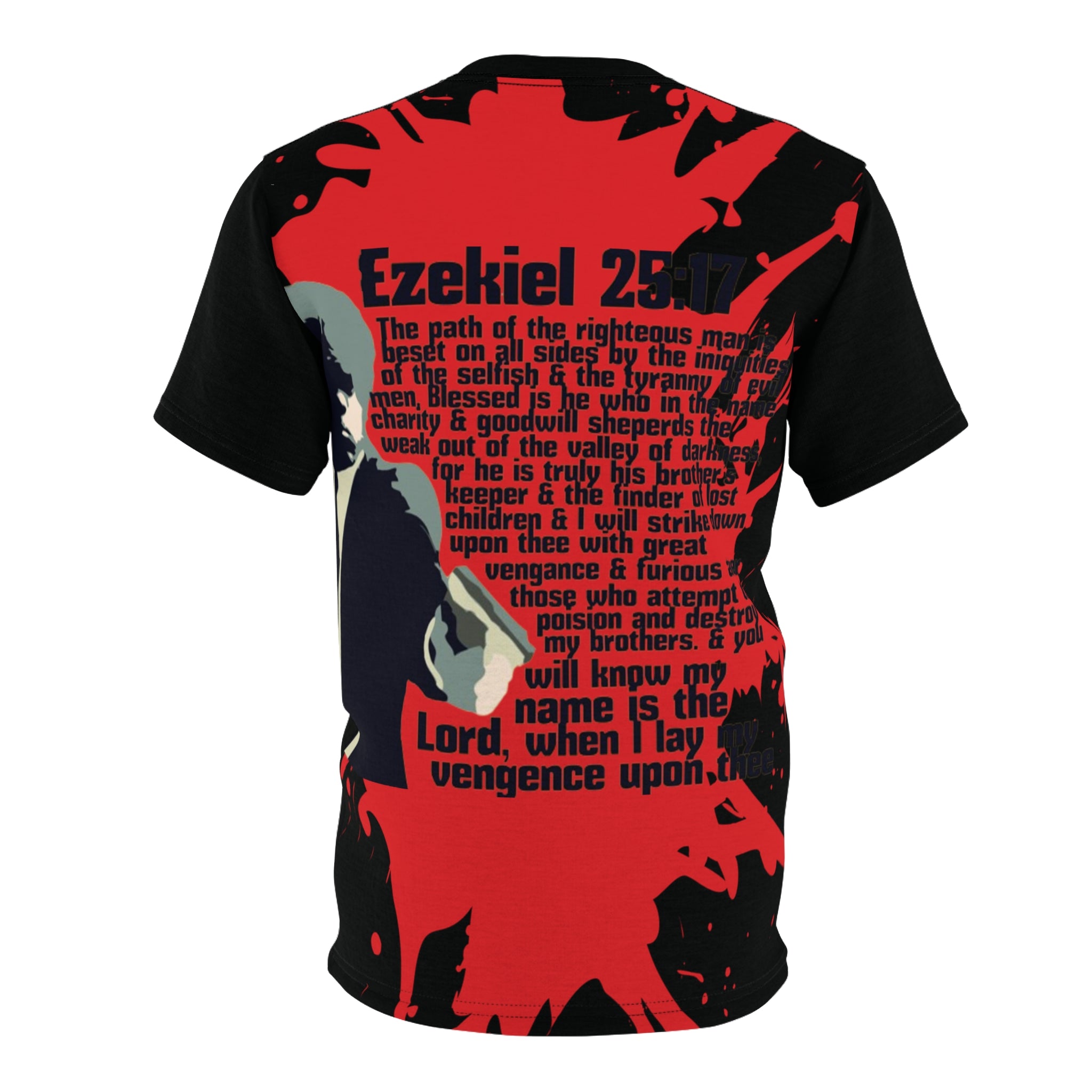 Pulp Fiction inspired Ezekiel 25:17  Unisex Cut & Sew Tee (AOP)