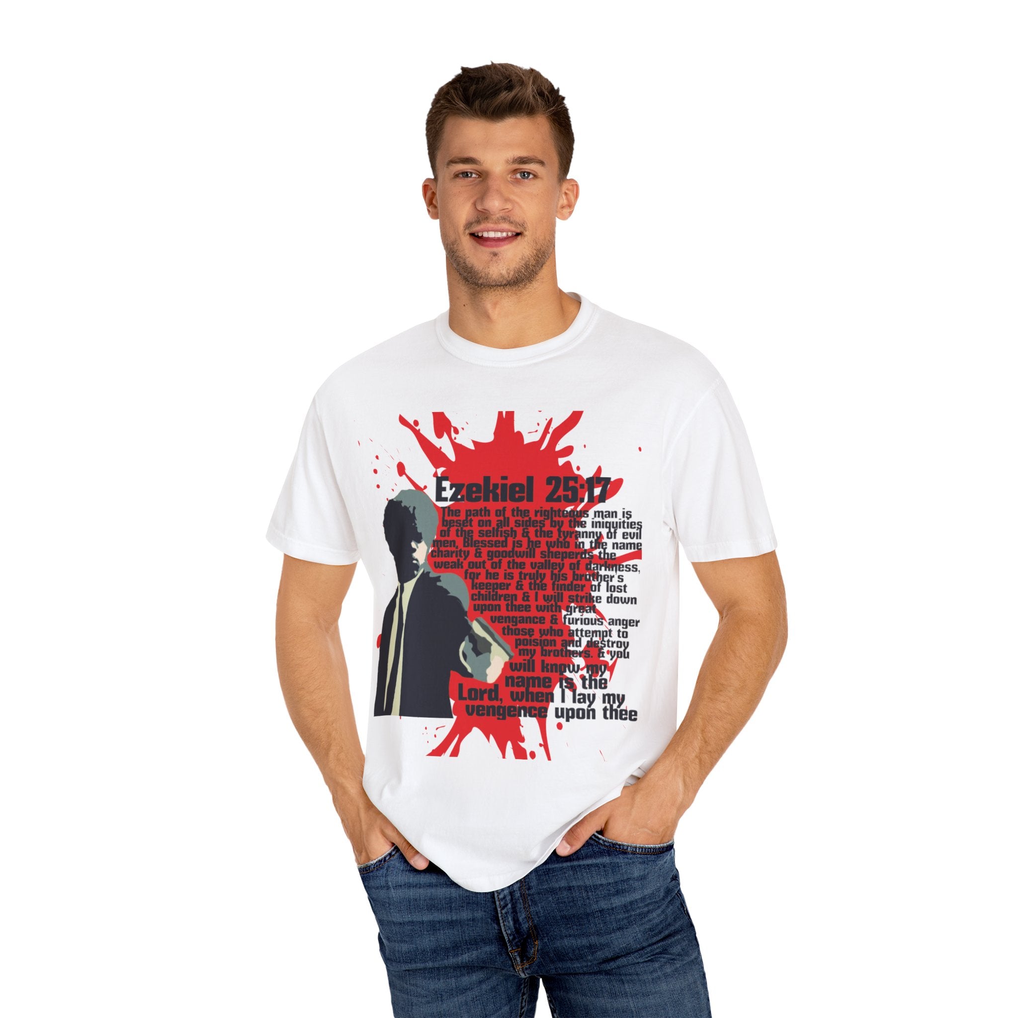 Pulp Fiction inspired Ezekiel 25:17 Unisex Garment-Dyed T-shirt