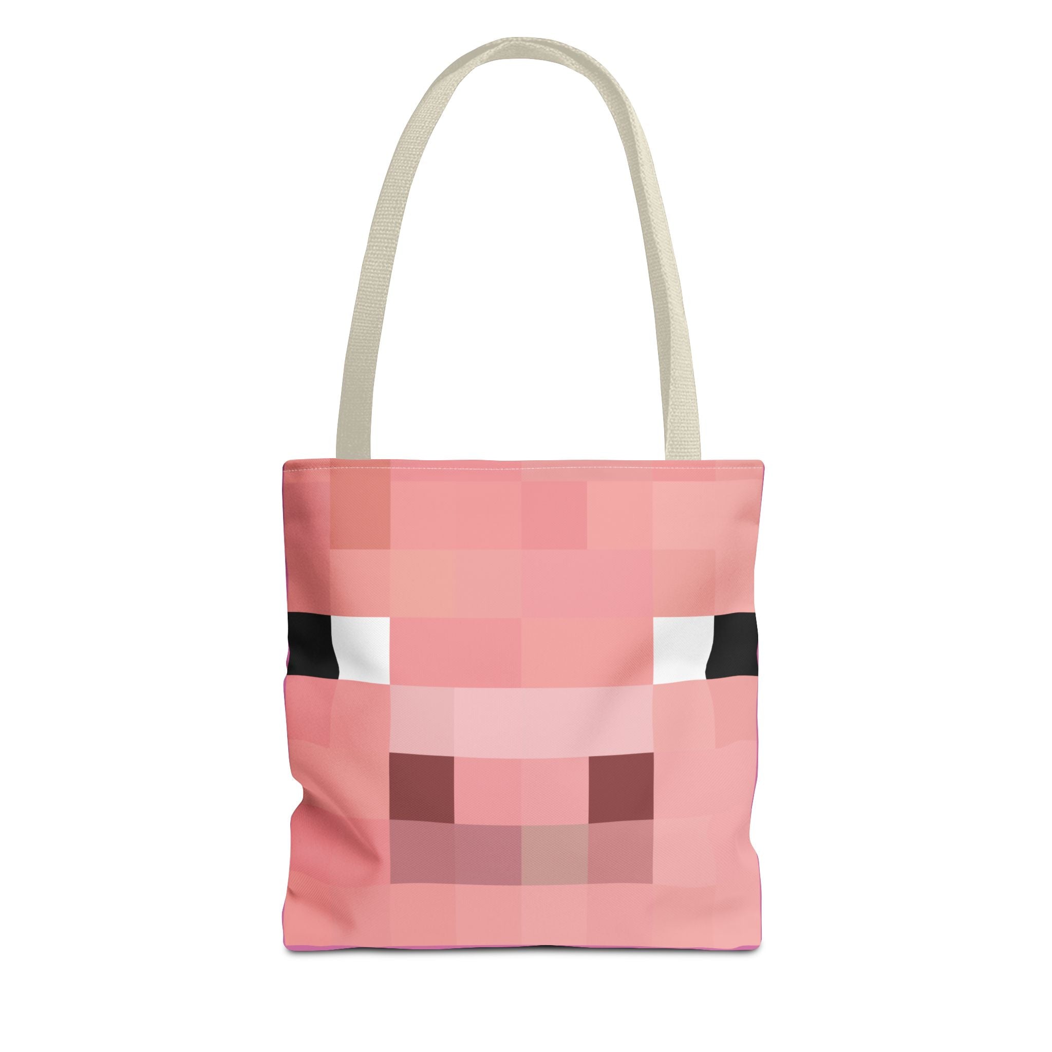 Minecraft inspired Pig Tote Bag (AOP) Perfect for  Halloween