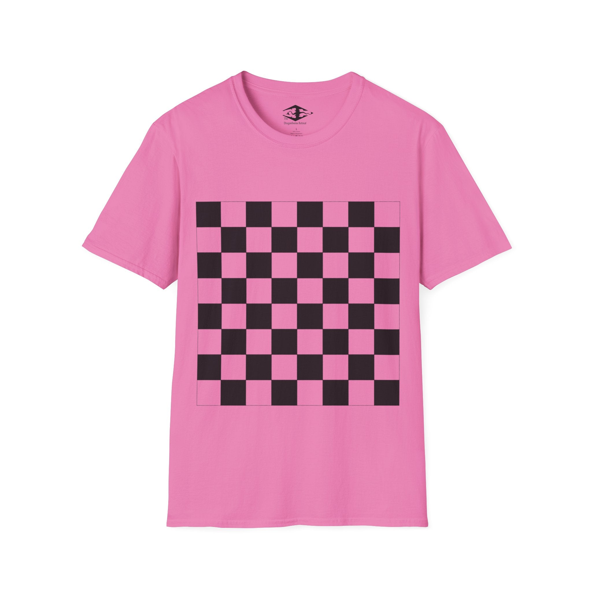 Travel Chess Board Unisex Softstyle T-Shirt (pieces not included)
