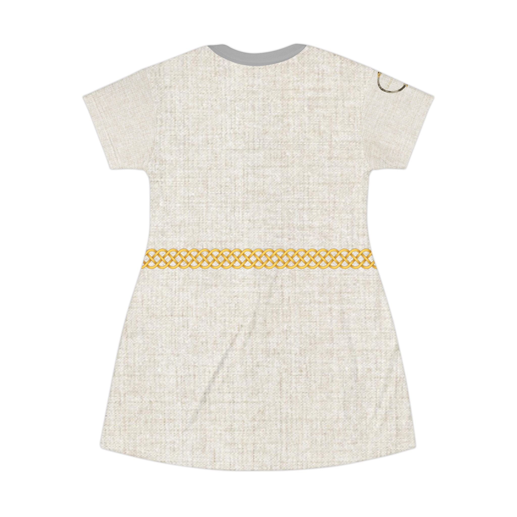 Fabled Fashion Celtic Knot Linen effect Medieval Fashions All Over Print Spring/Summer T-Shirt Dress