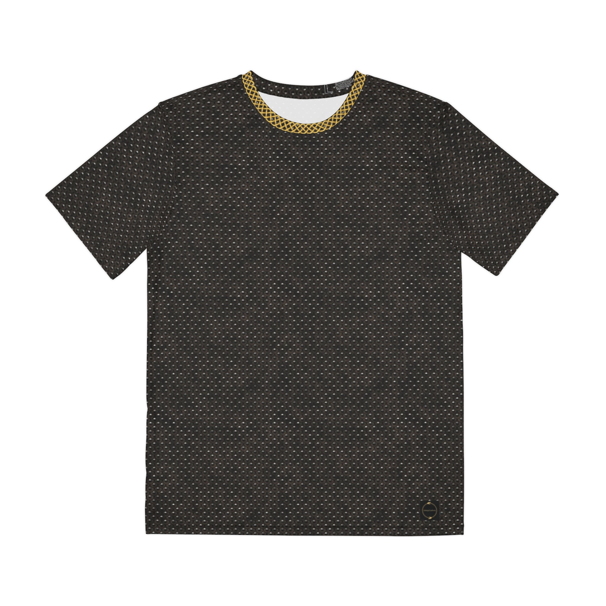 Fabled Fashion Studded leather effect Men's Polyester Tee (AOP)