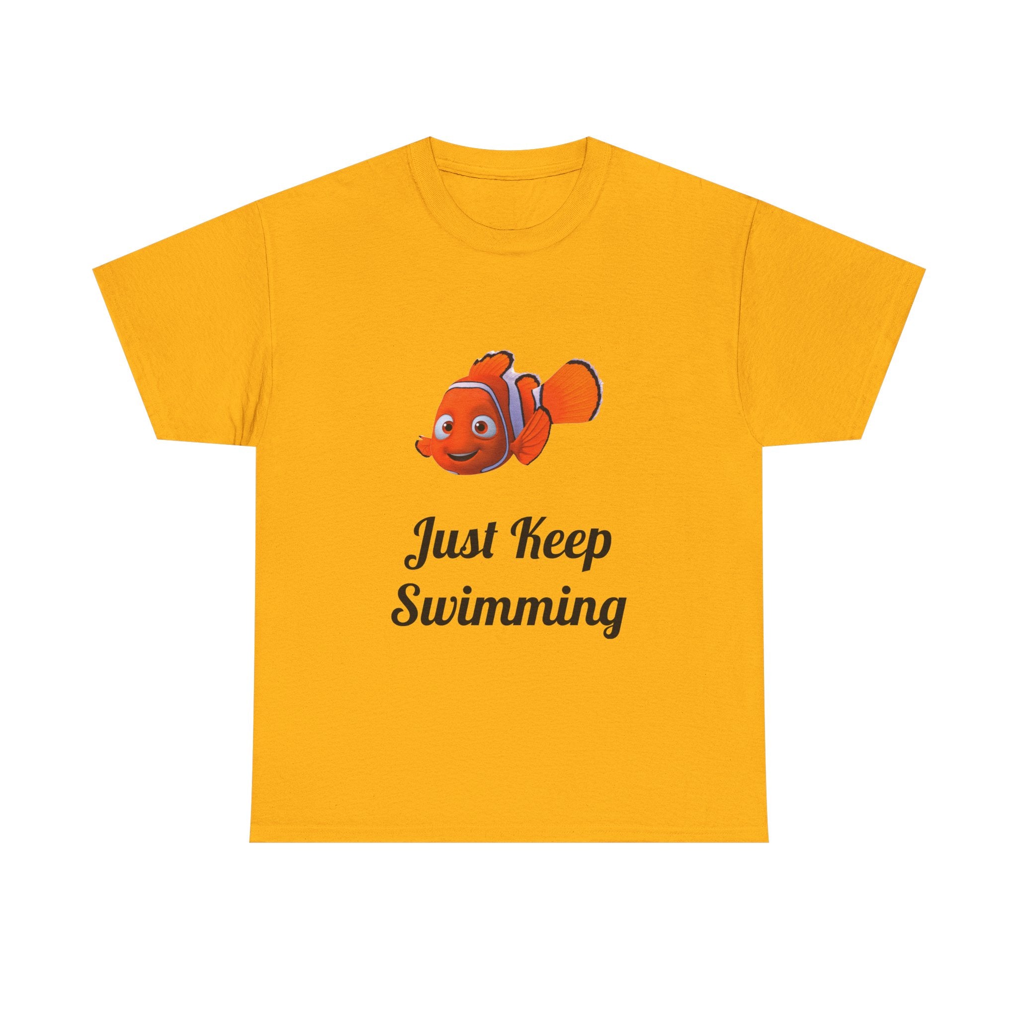 Nemo 'Just Keep Swimming' Unisex Funny Motivational Heavy Cotton Tee