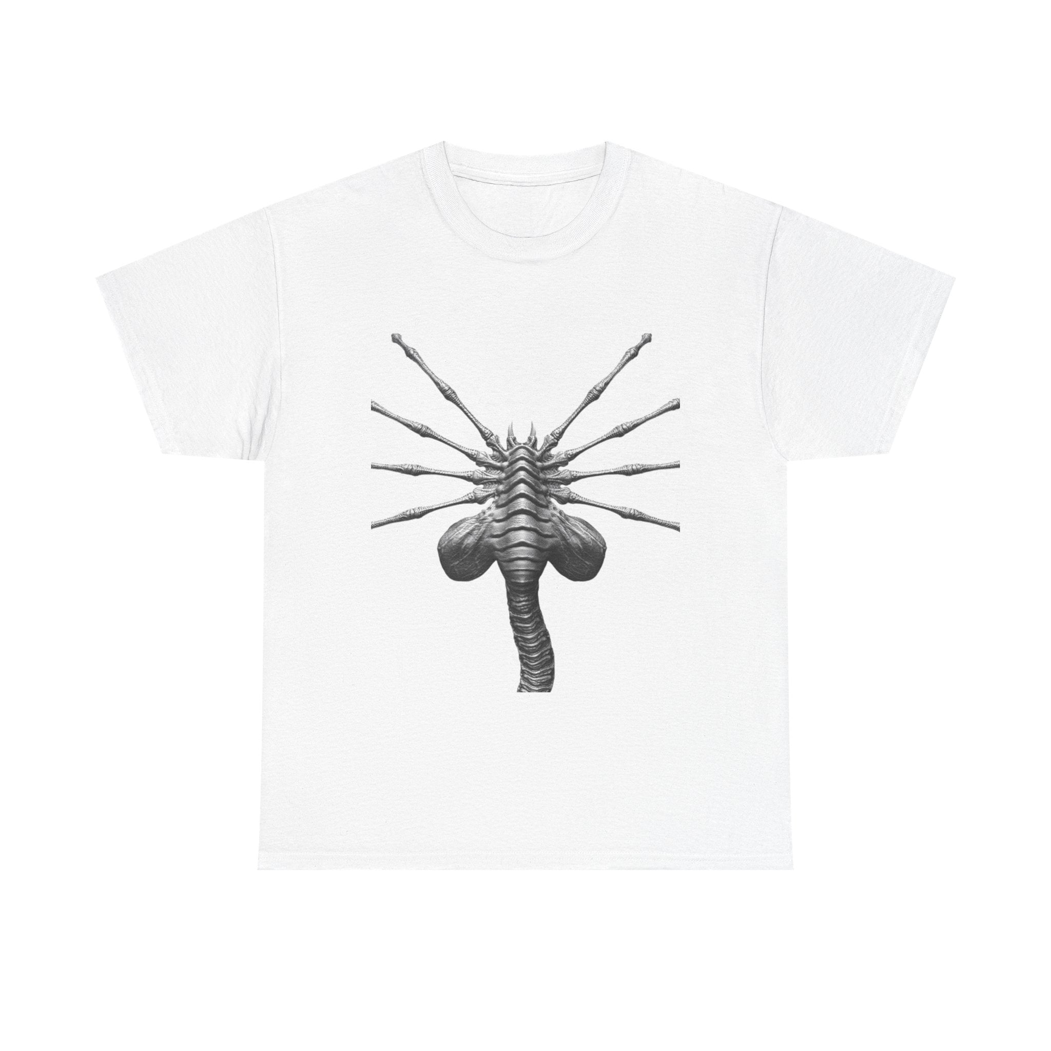 Eerie Art Unisex Heavy Cotton Tee, Unique Graphic Tee, Unisex Shirt, Edgy Casual Wear, Gift for Art Lovers, Statement T-Shirt