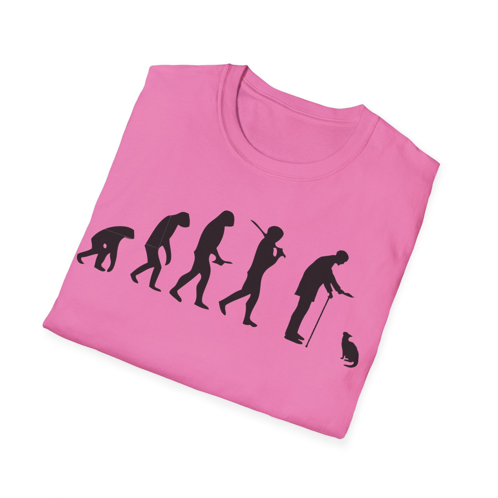 Cat Lover evolution Unisex Softstyle T-Shirt