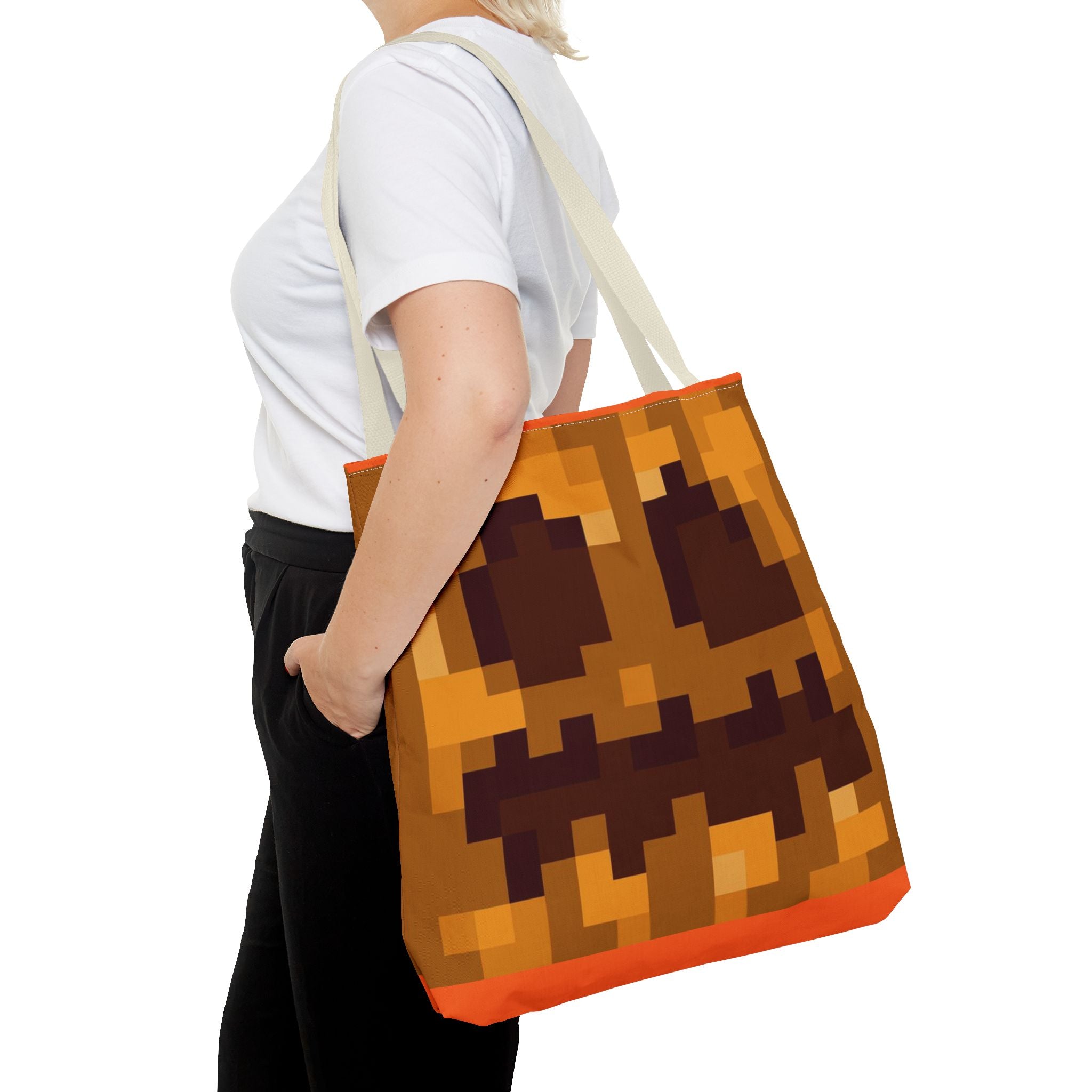 Minecraft Jack O Lantern inspired pumpkin Tote Bag (AOP) Perfect for  Halloween