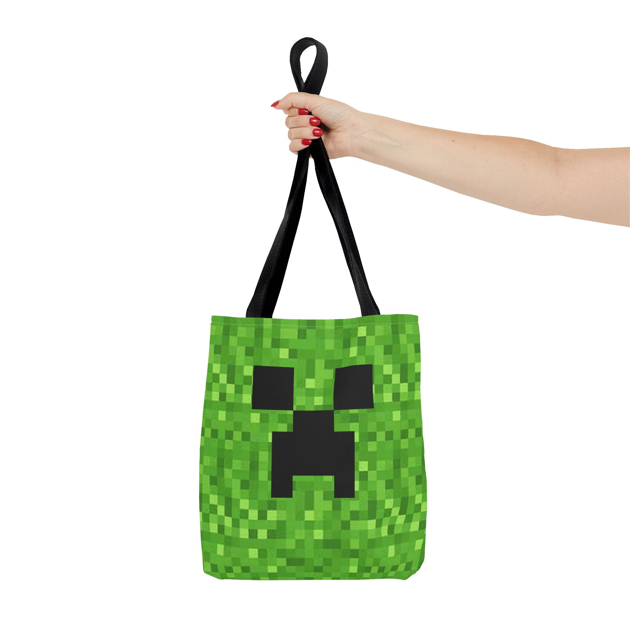 Minecraft Creeper inspired Tote Bag (AOP) Perfect for  Halloween