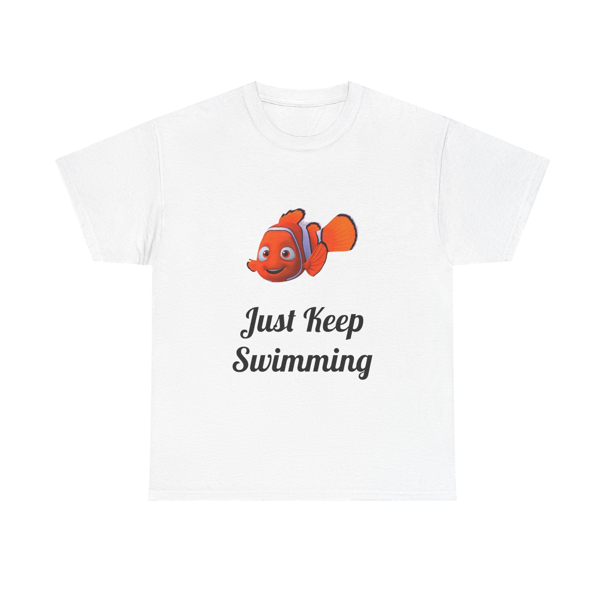 Nemo 'Just Keep Swimming' Unisex Funny Motivational Heavy Cotton Tee