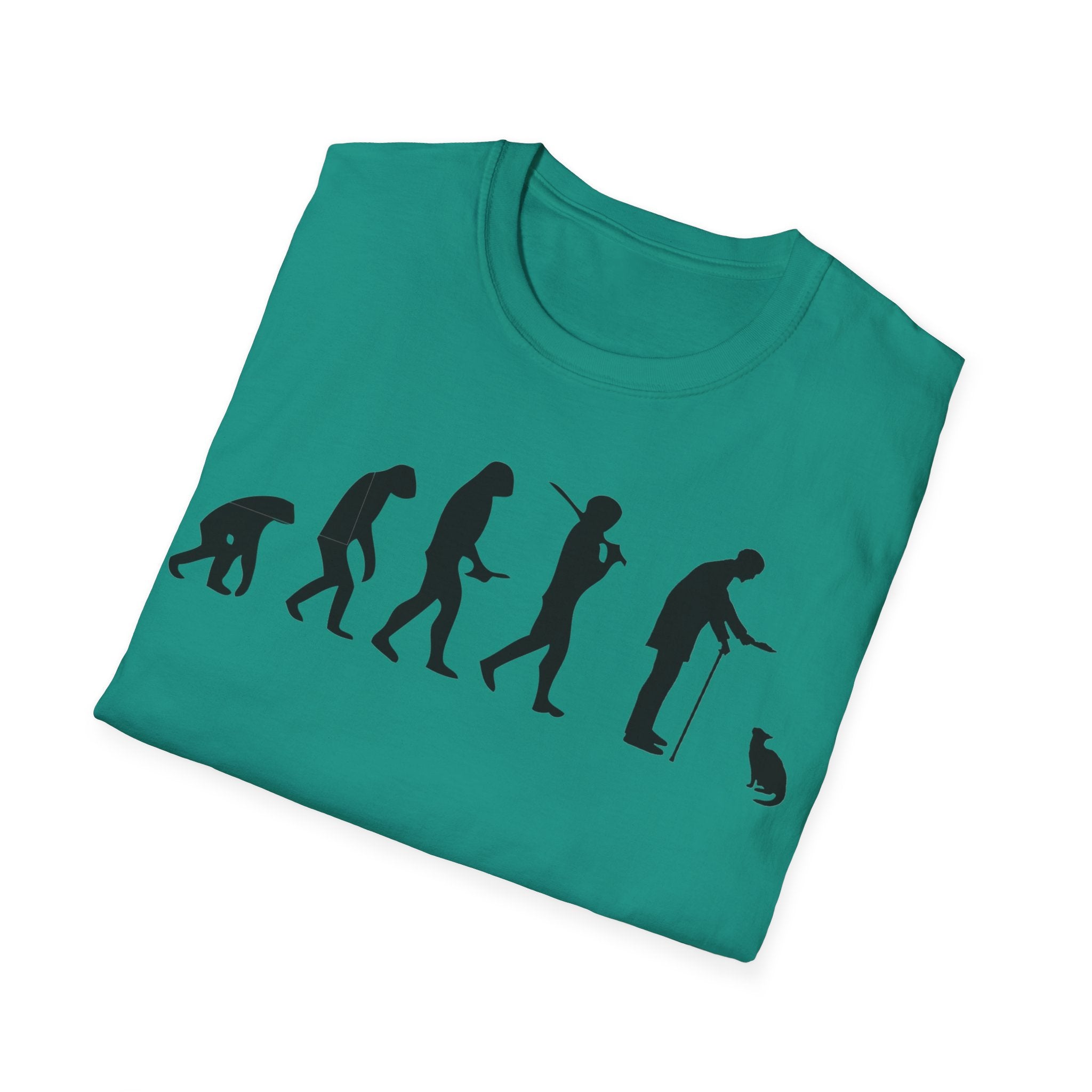 Cat Lover evolution Unisex Softstyle T-Shirt