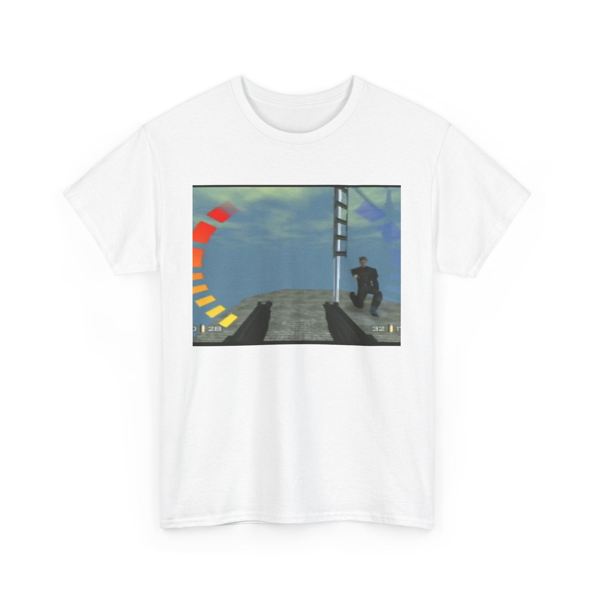 Goldeneye game end scene Unisex Heavy Cotton Tee. Gamer t shirt