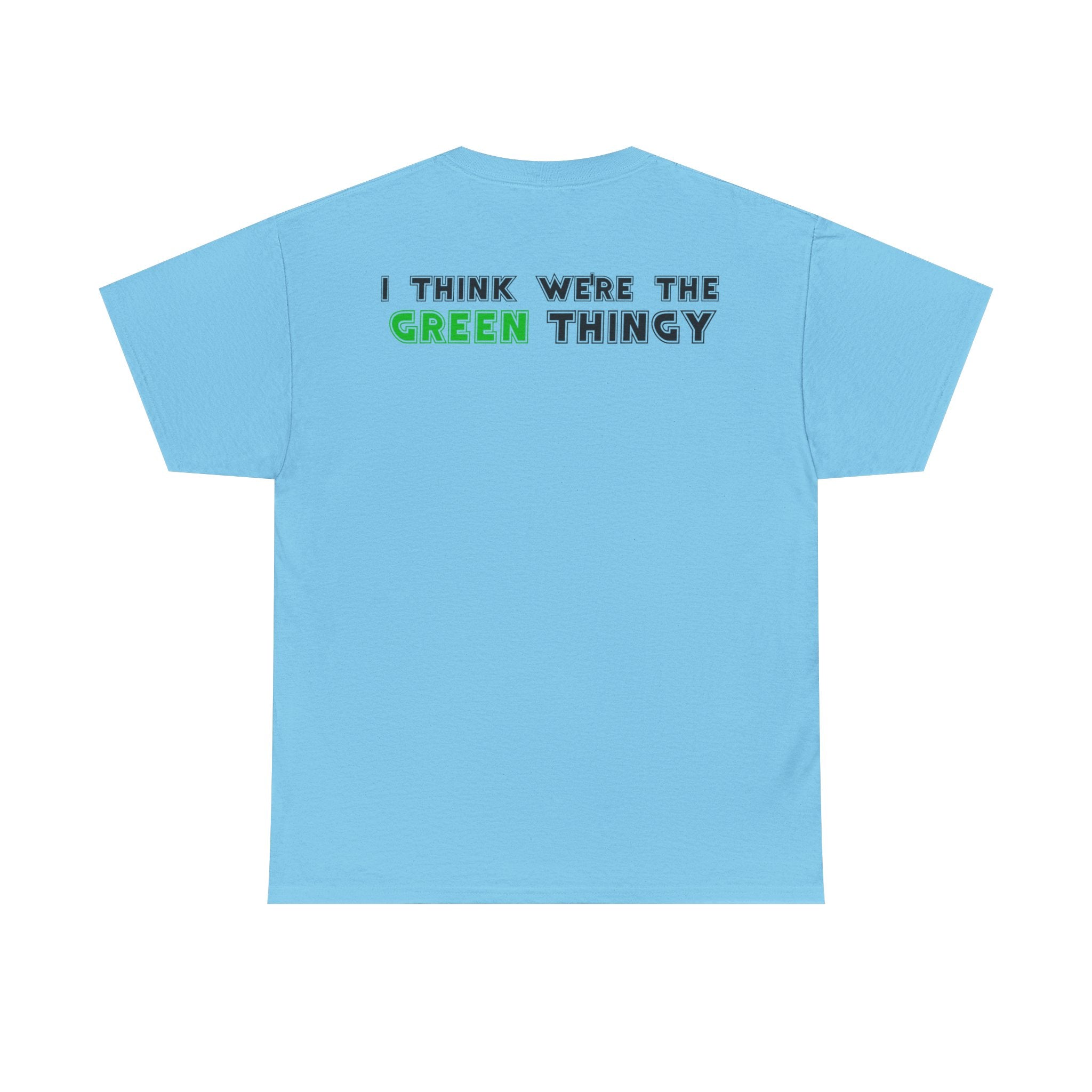 Red Thingy moving towards the Green thingy Funny Unisex Heavy Cotton Tee