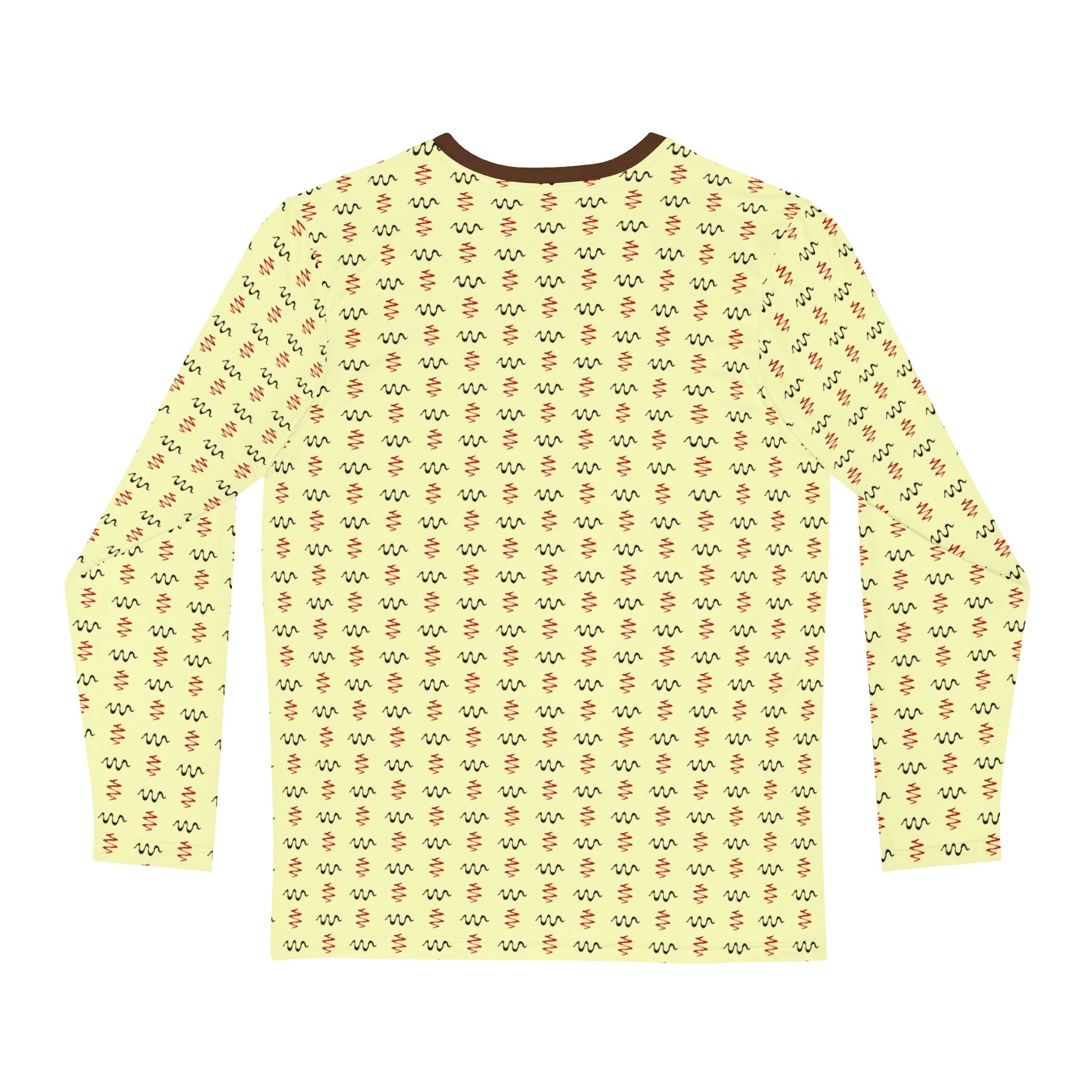 Fabled Fashion Electromagnetic wave pattern- Doc Emmett Brown in 1955 Back to the future inspired Men's Long sleeve Shirt