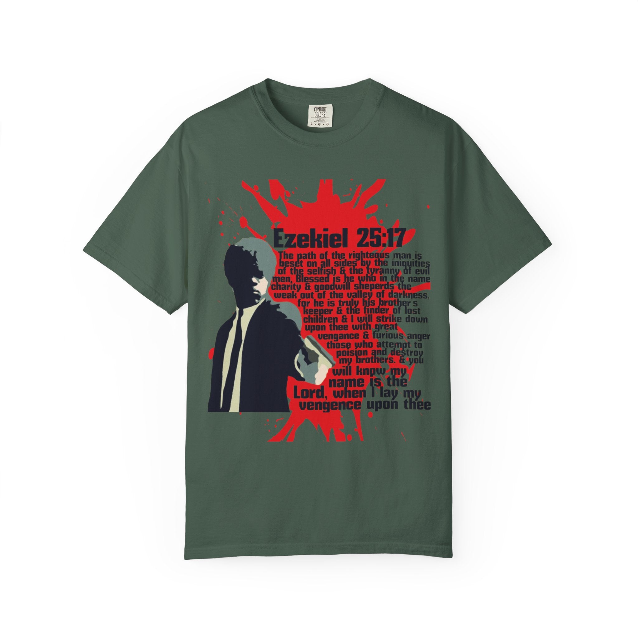 Pulp Fiction inspired Ezekiel 25:17 Unisex Garment-Dyed T-shirt