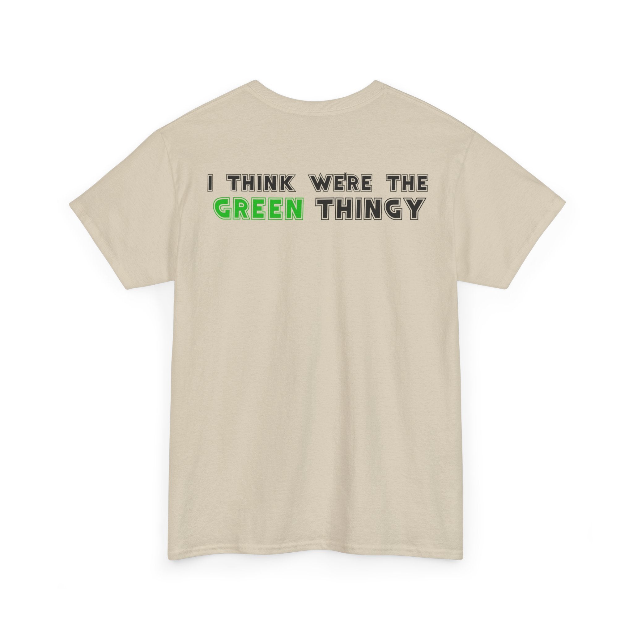 Red Thingy moving towards the Green thingy Funny Unisex Heavy Cotton Tee