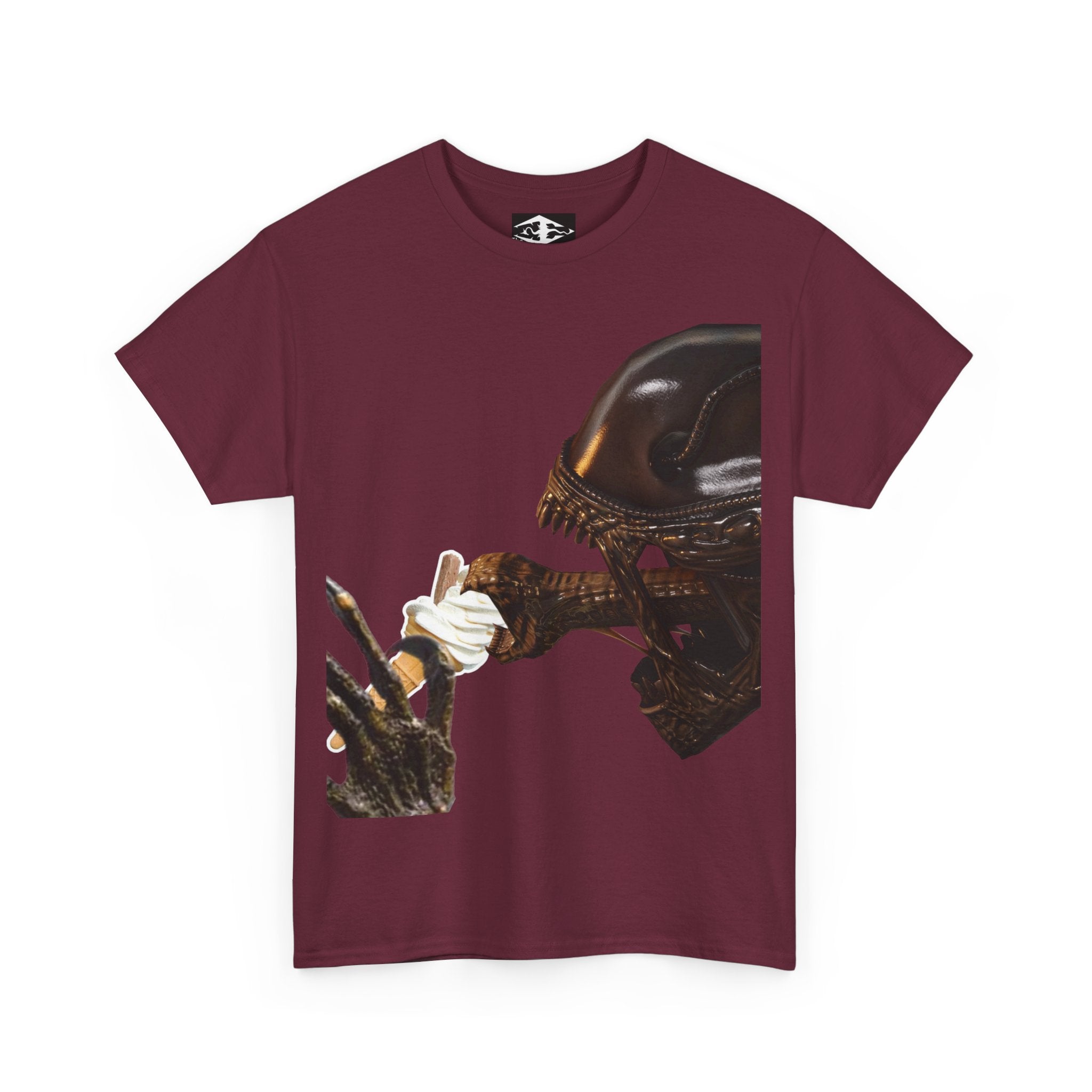 Alien ice cream Unisex Funny Heavy Cotton Tee
