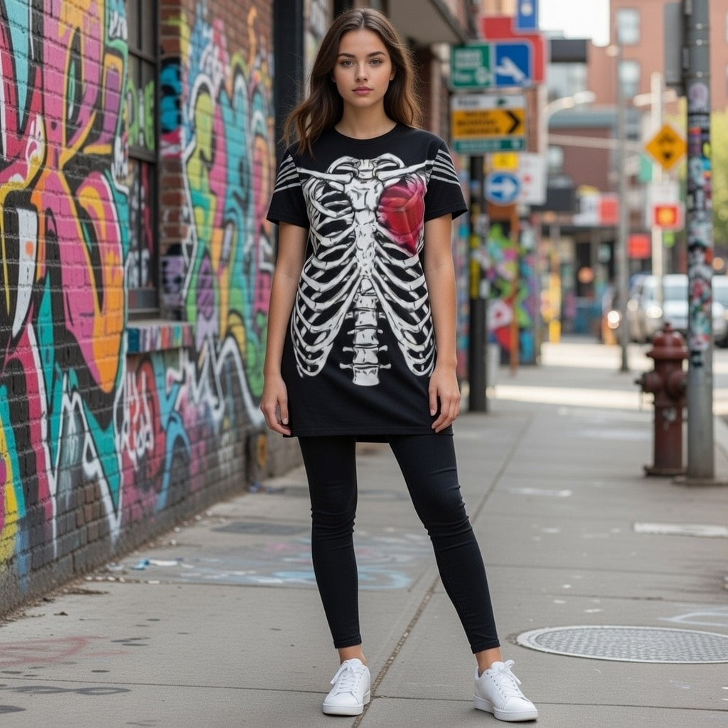 Halloween skele t-shirt fabled fashion