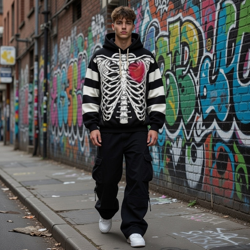 Halloween skele hoodie (uni-sex)