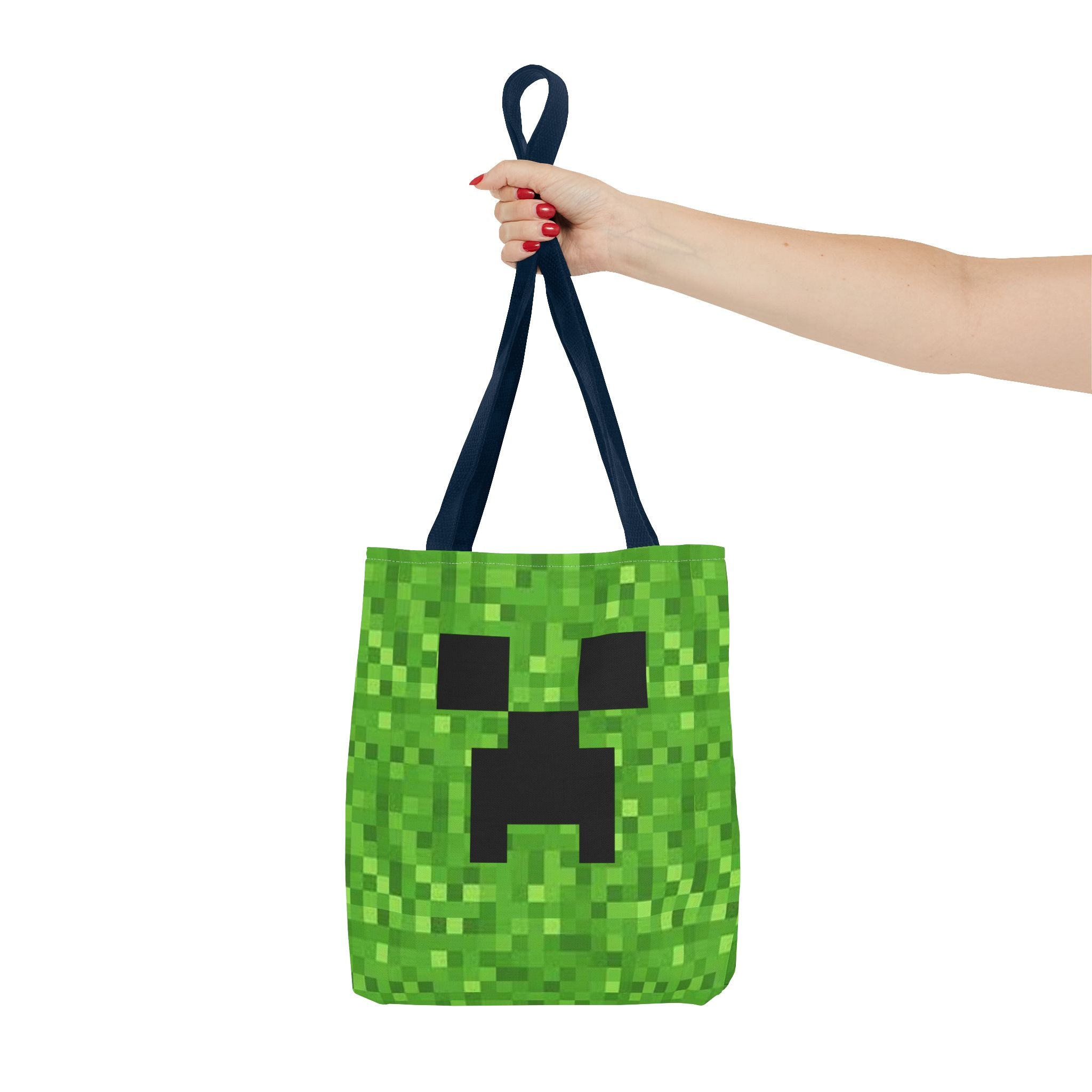 Minecraft Creeper inspired Tote Bag (AOP) Perfect for  Halloween