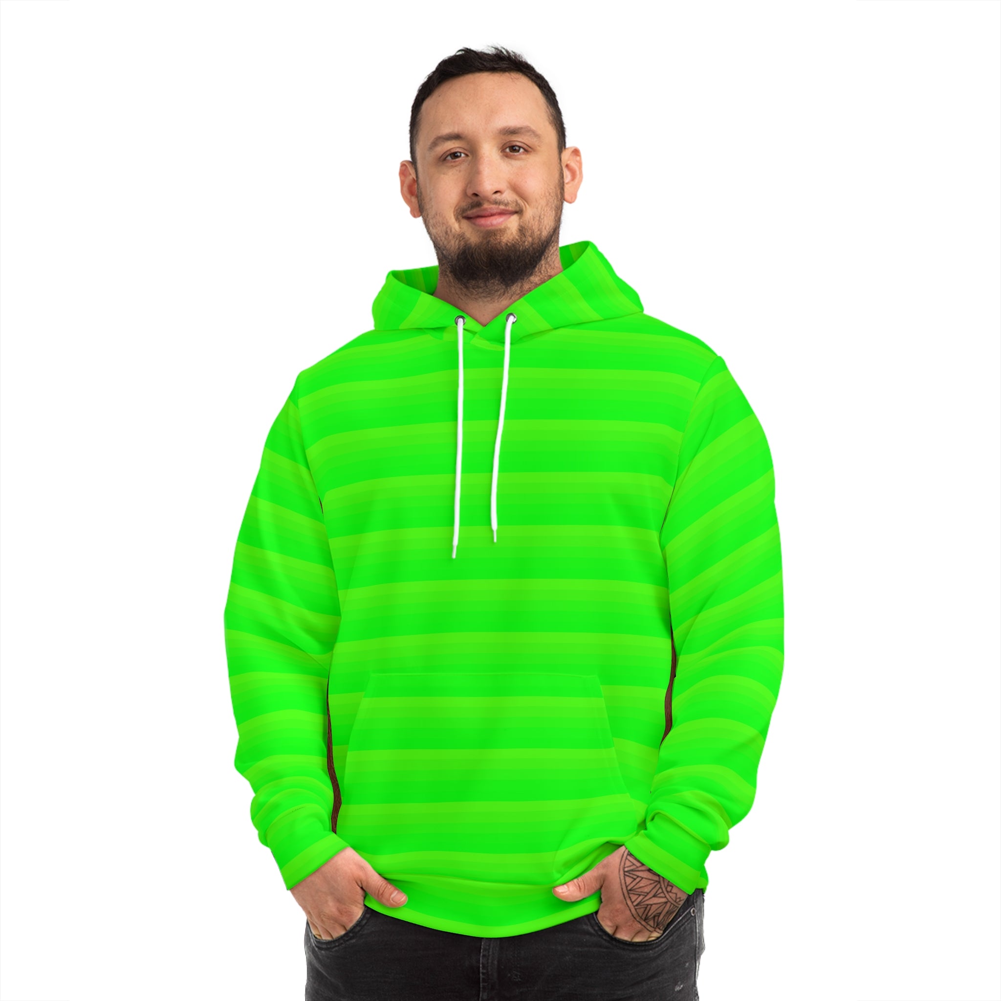 Fabled Fashion HI VIS Green Unisex Hoodie (AOP)