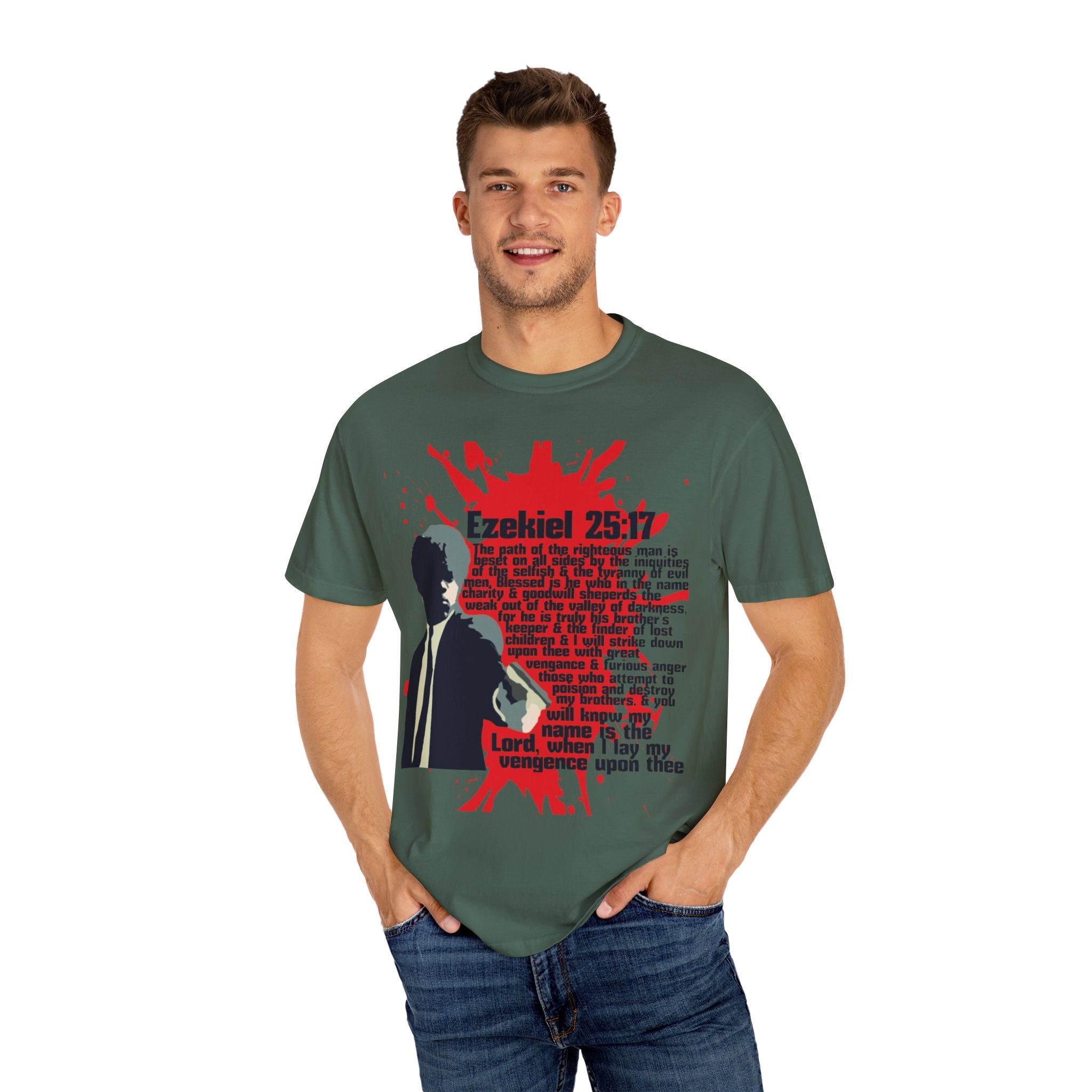 Pulp Fiction inspired Ezekiel 25:17 Unisex Garment-Dyed T-shirt
