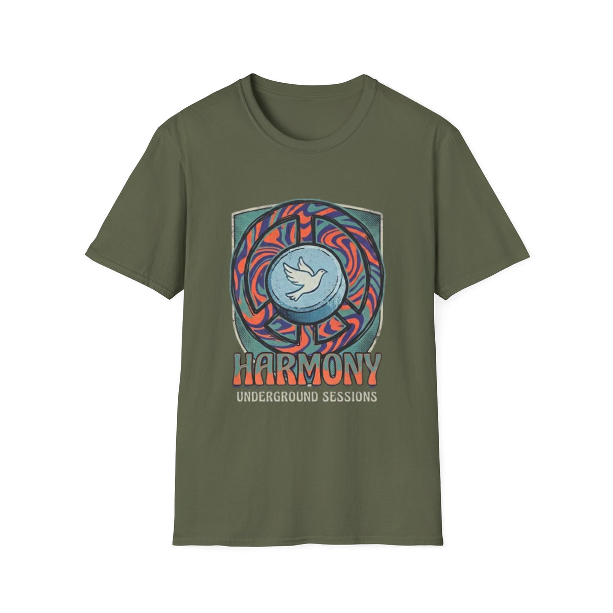 Retro Mandala Dove T-Shirt — 90s Raver Peace Tee