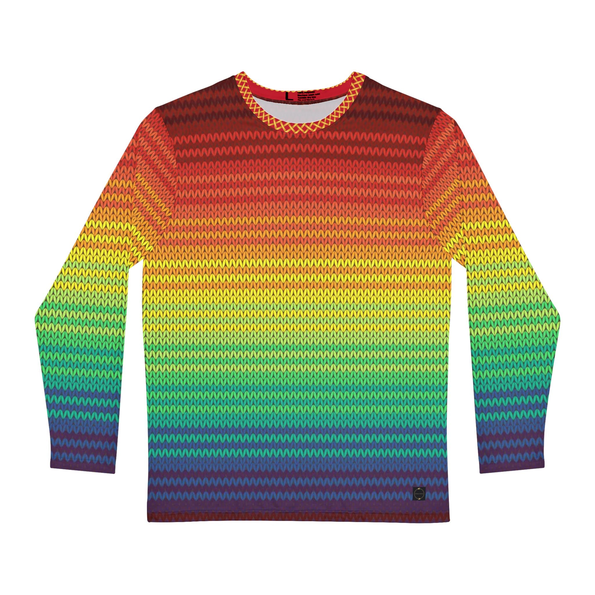 Fabled Fashion Men's Long Sleeve Mexican Poncho Print Celtic Collar AOP Shirt