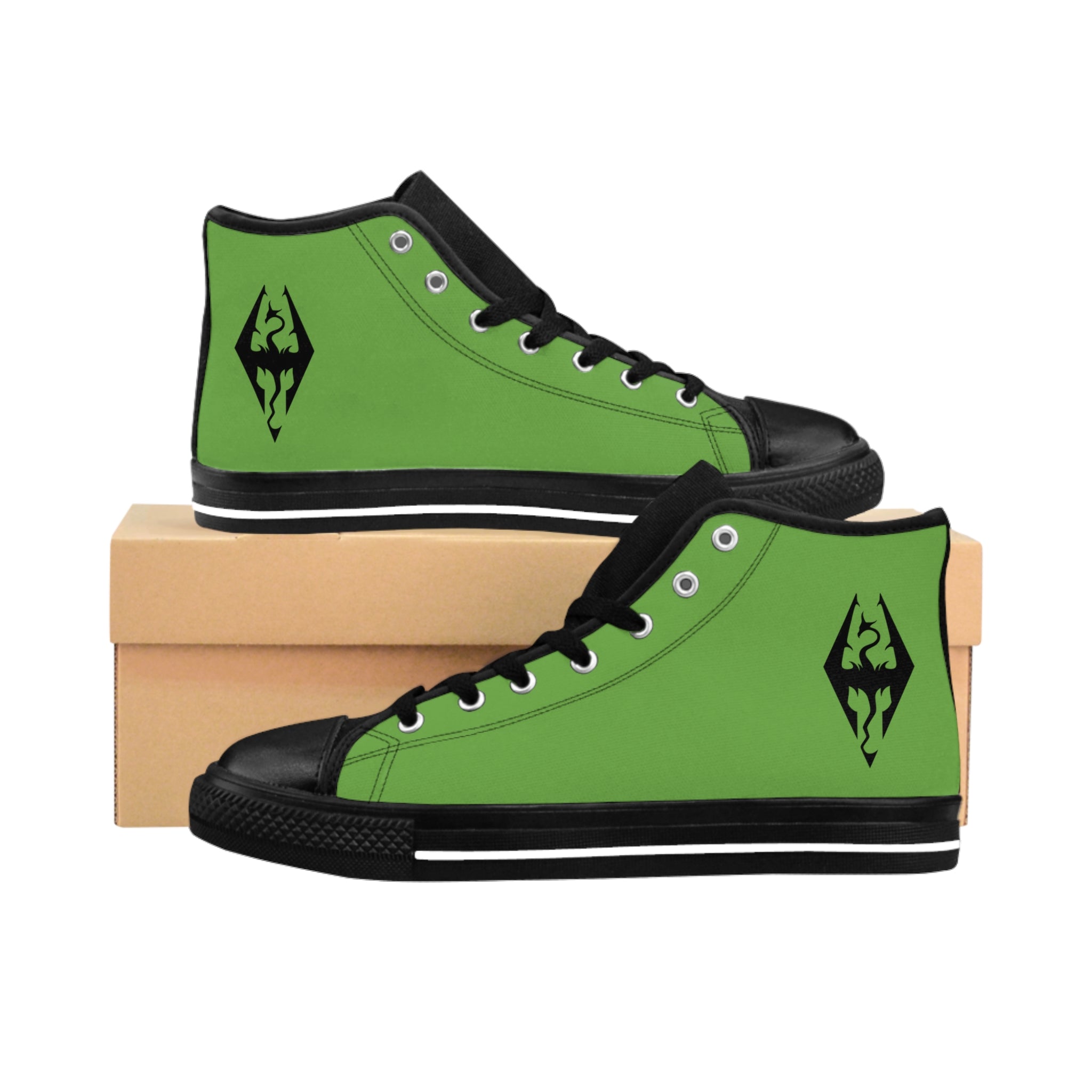 Dragonborn Men's Classic Sneakers (Green)