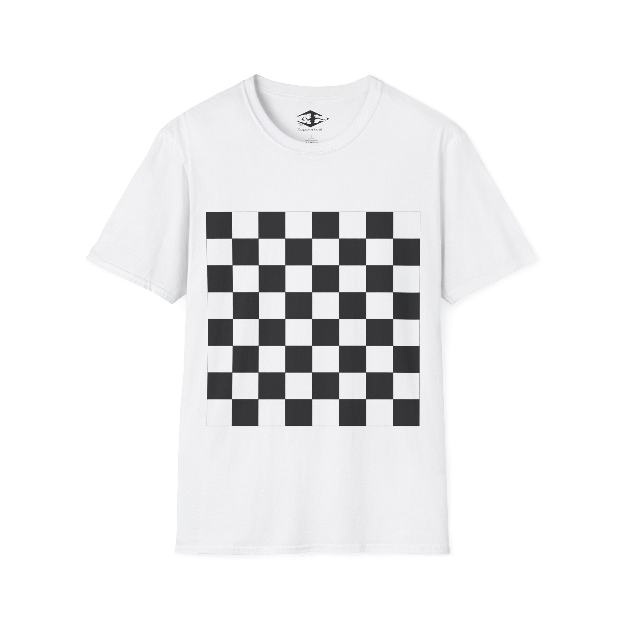 Travel Chess Board Unisex Softstyle T-Shirt (pieces not included)