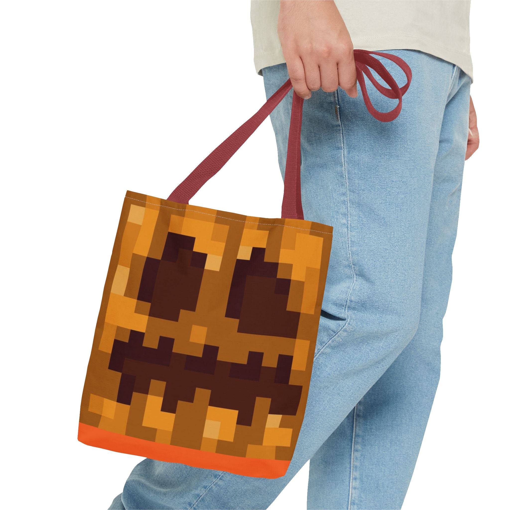Minecraft Jack O Lantern inspired pumpkin Tote Bag (AOP) Perfect for  Halloween